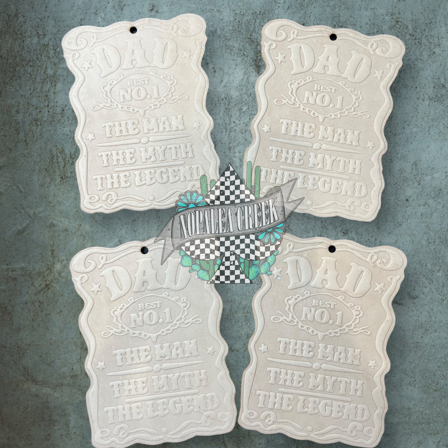 Dad Legend Leather Charms (SET OF 4)