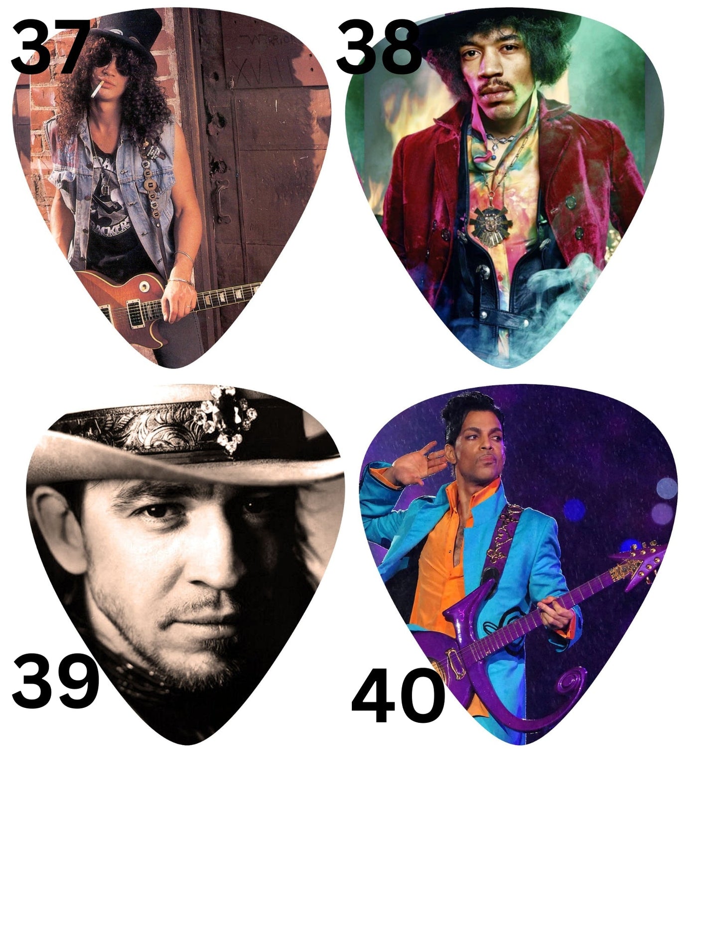 Guitar Pick (2) Cardstock Listing