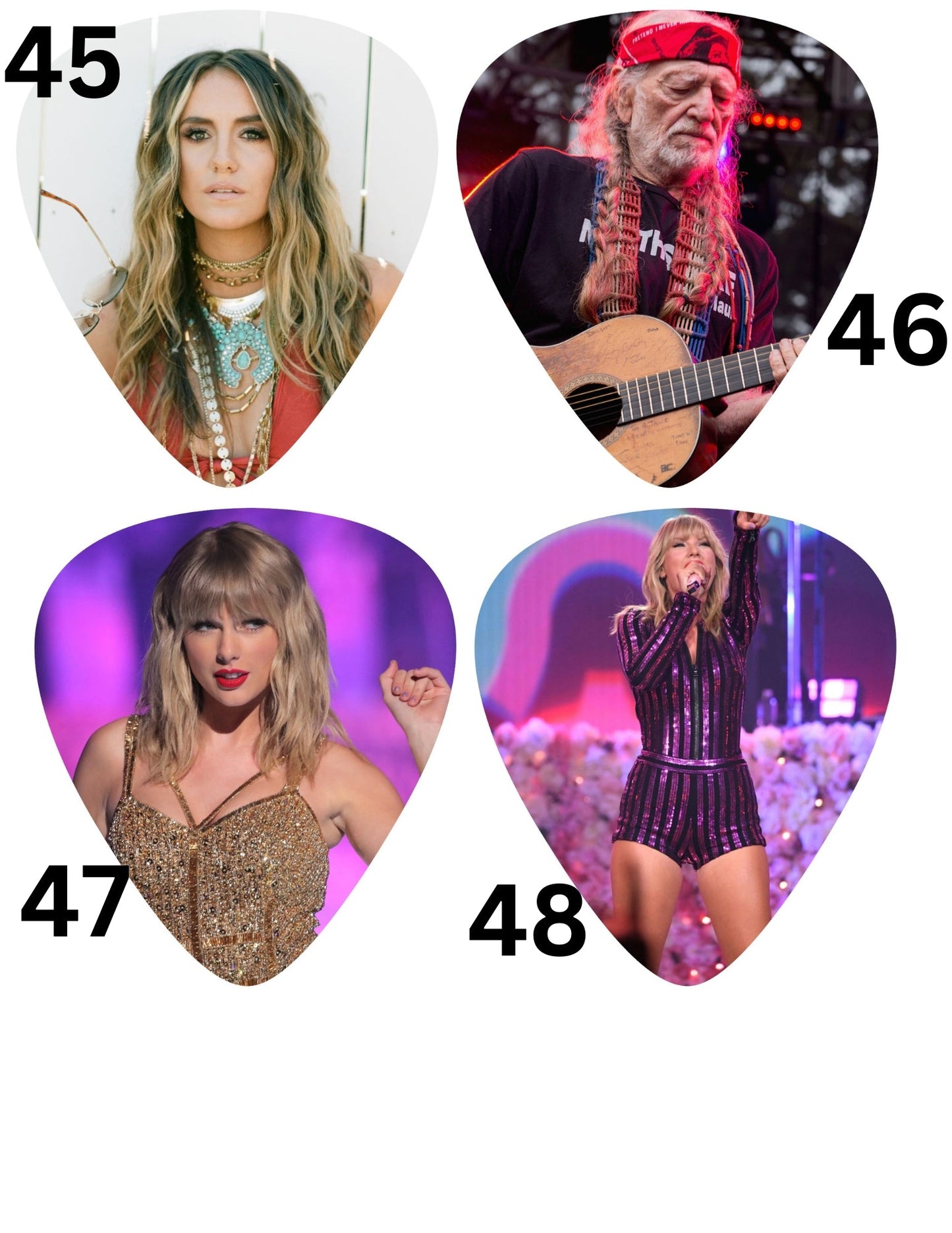 Guitar Pick (2) Cardstock Listing