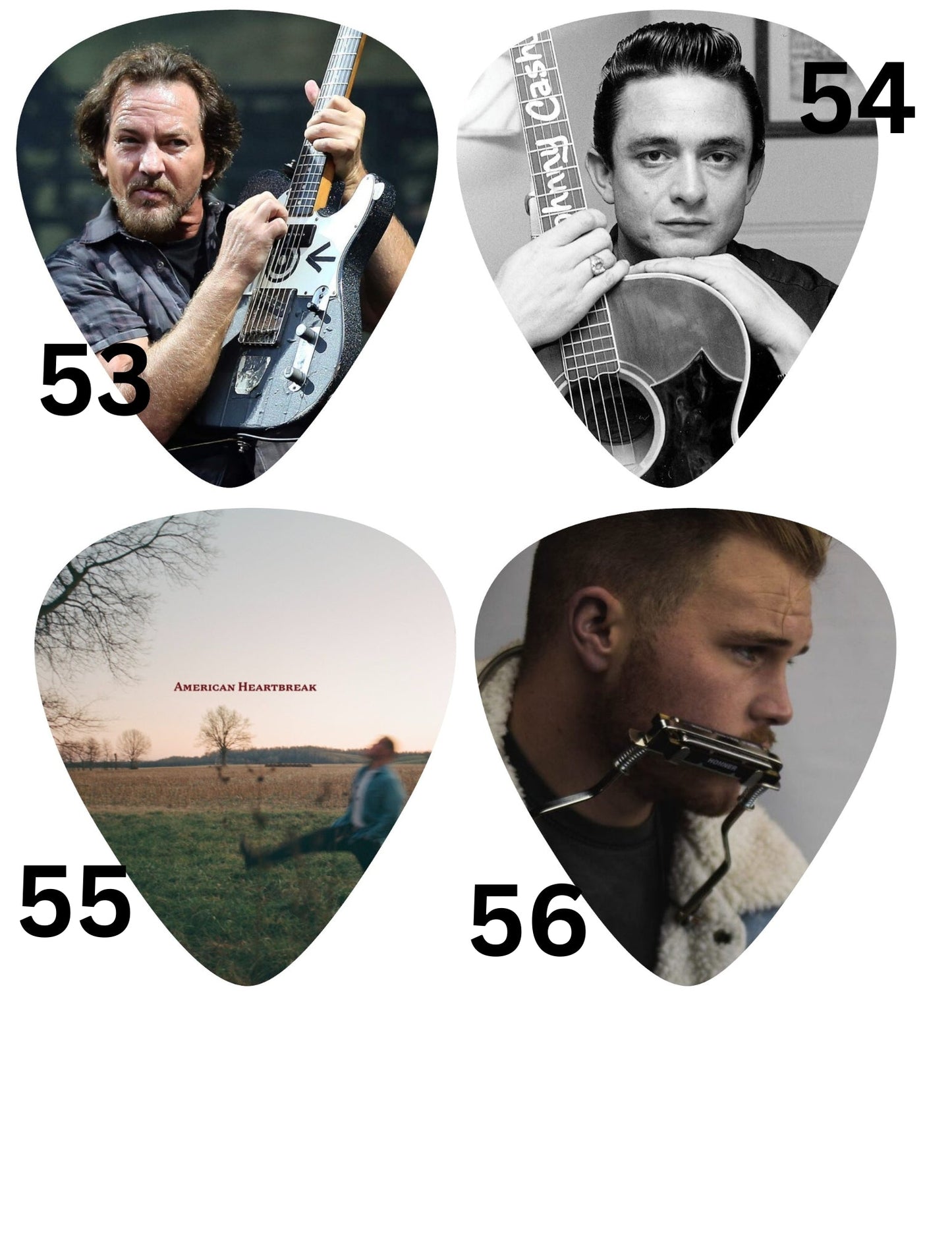Guitar Pick (2) Cardstock Listing