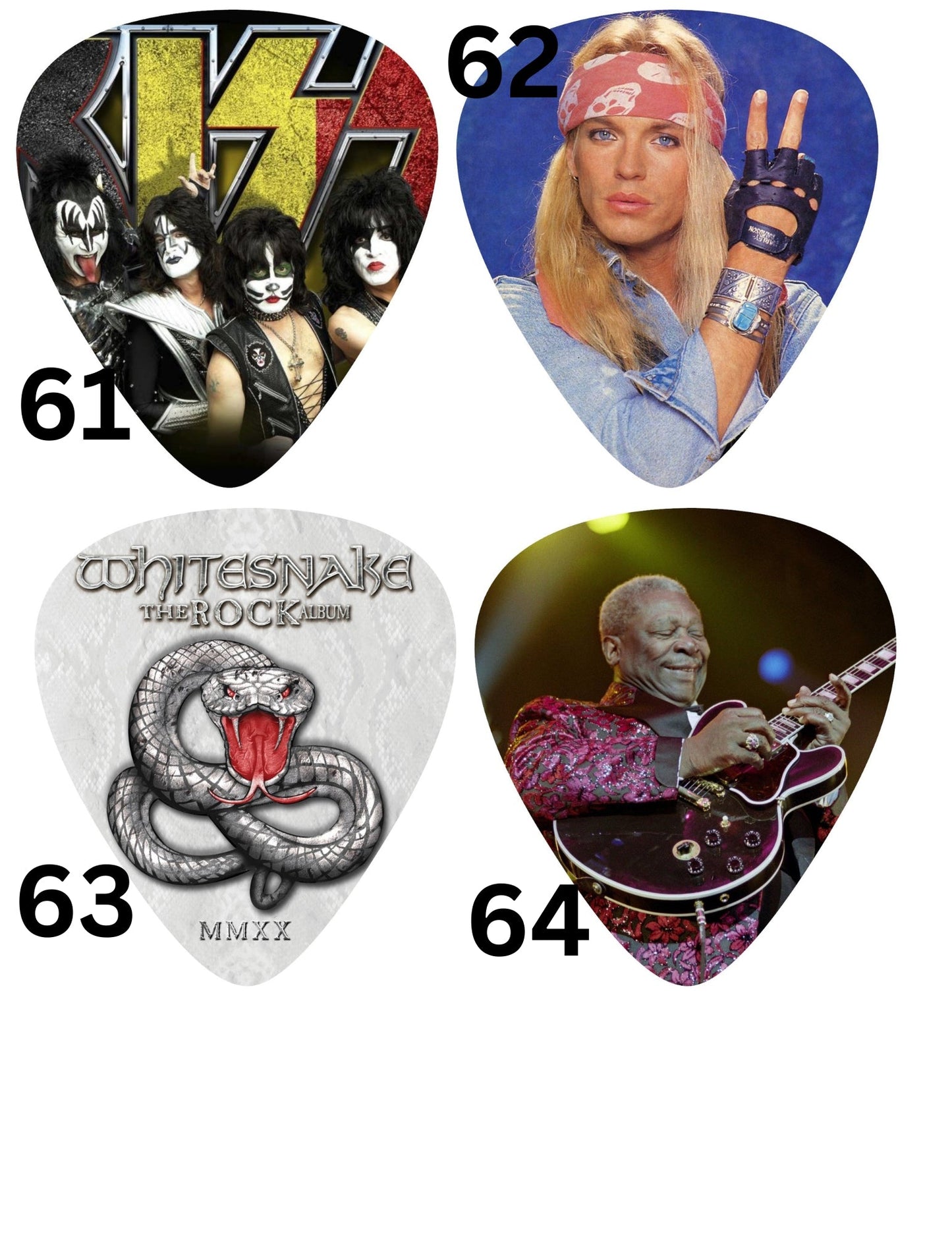 Guitar Pick (2) Cardstock Listing