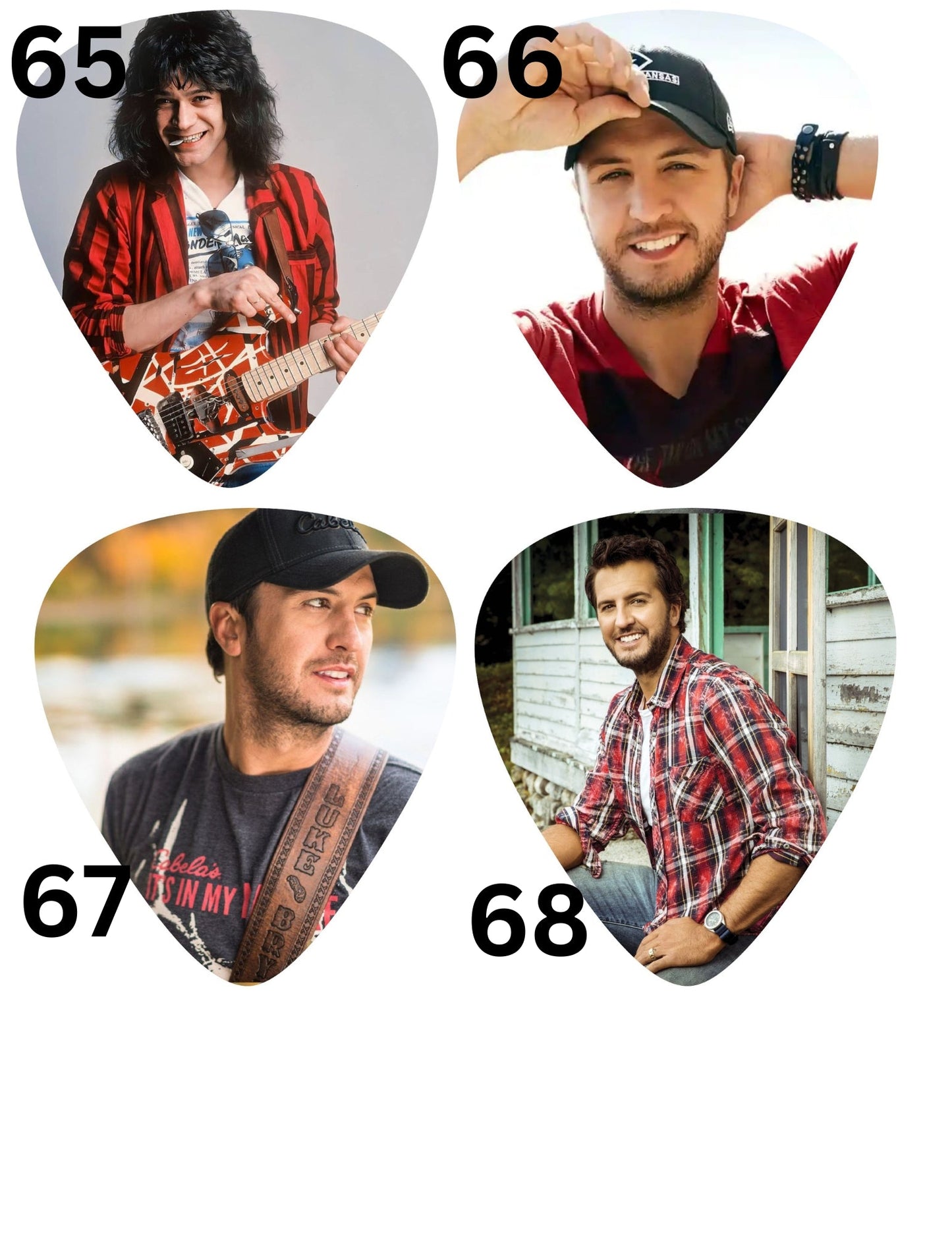 Guitar Pick (4) Cardstock Listing