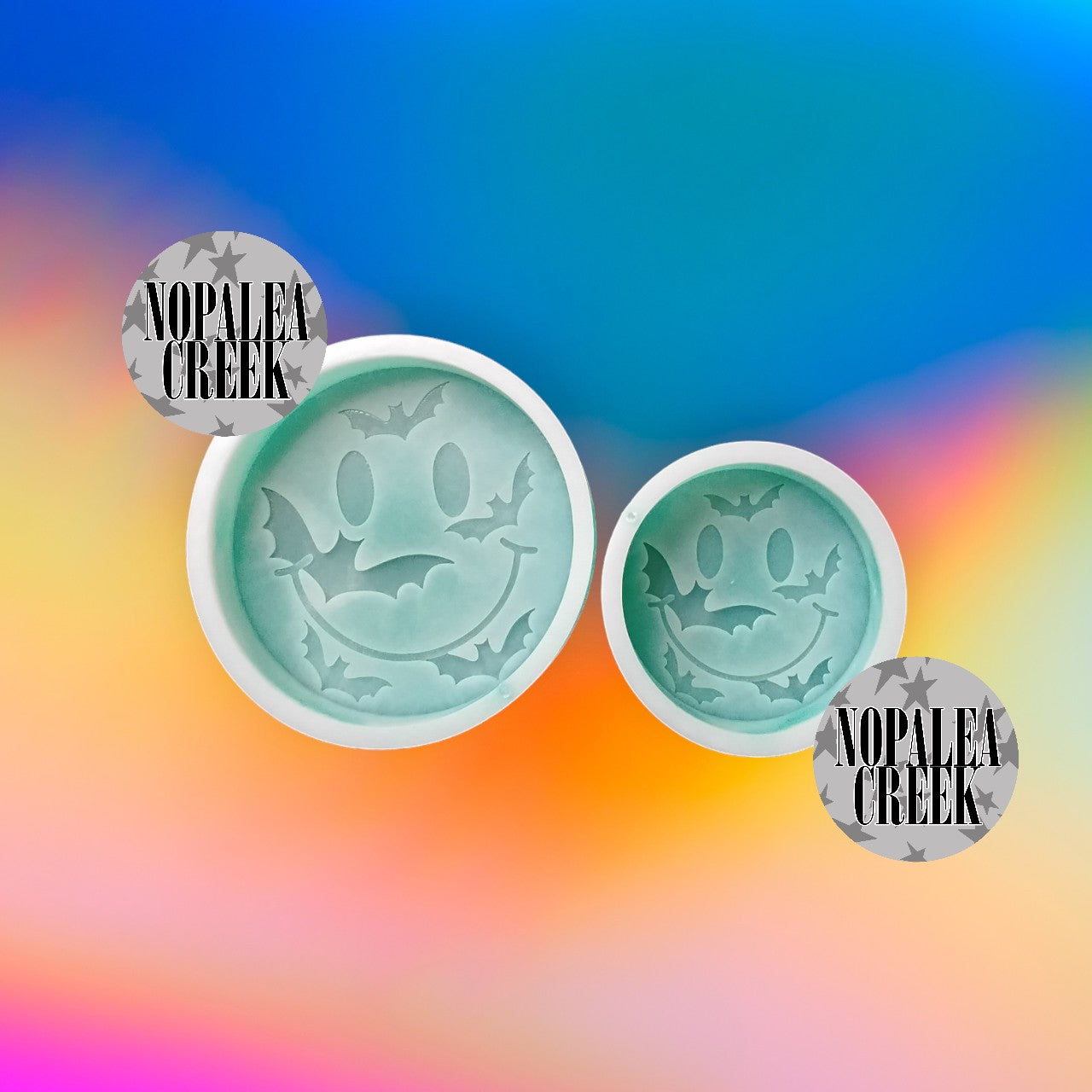 Bats on Face Smile Silicone Mold