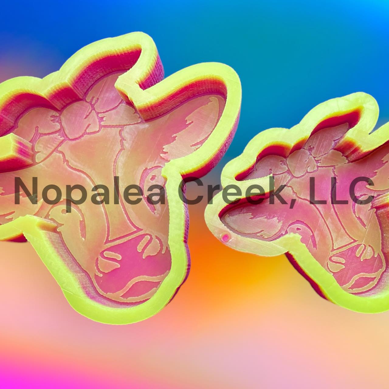 Cow w/Bow Silicone Mold