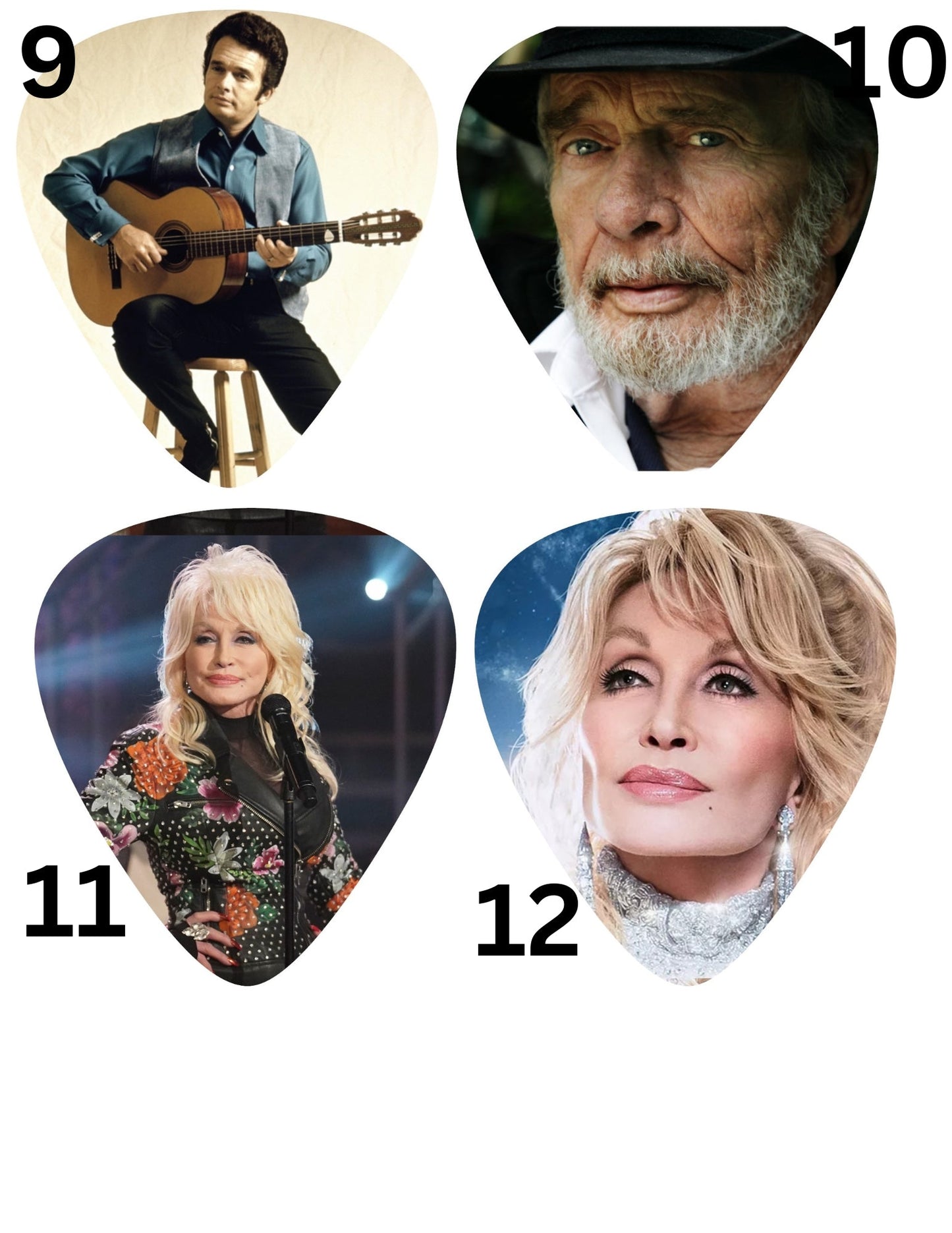 Guitar Pick (2) Cardstock Listing