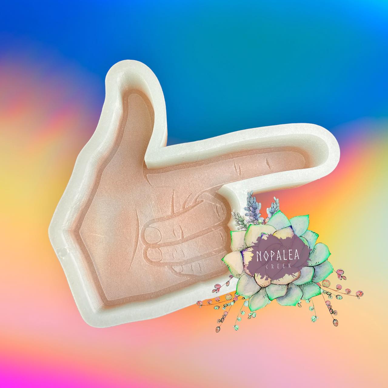 Male Gun.Up Hand Silicone Mold