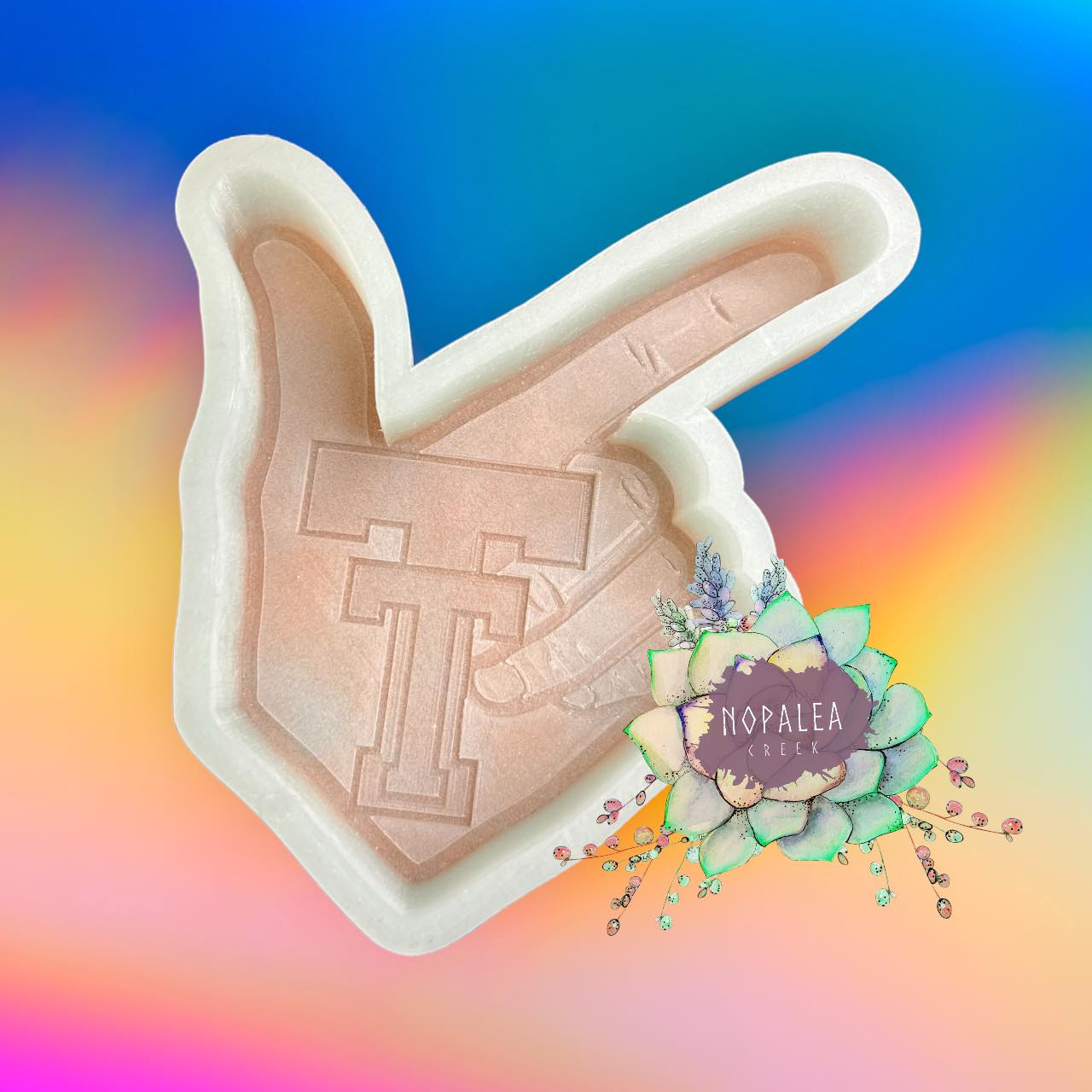 Male Gun.Up Emblem Hand Silicone Mold