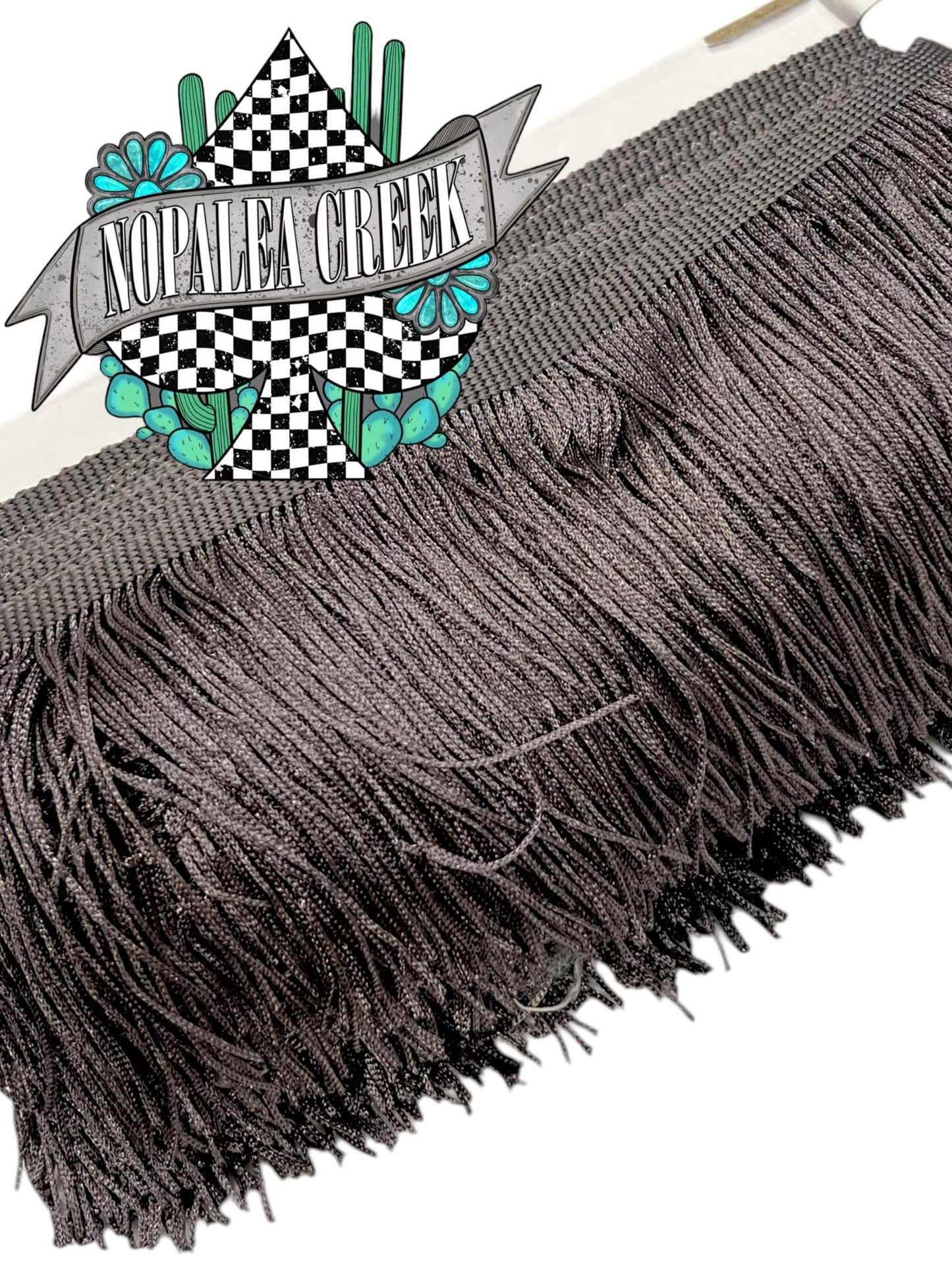 Dark Grey 4" Fringe