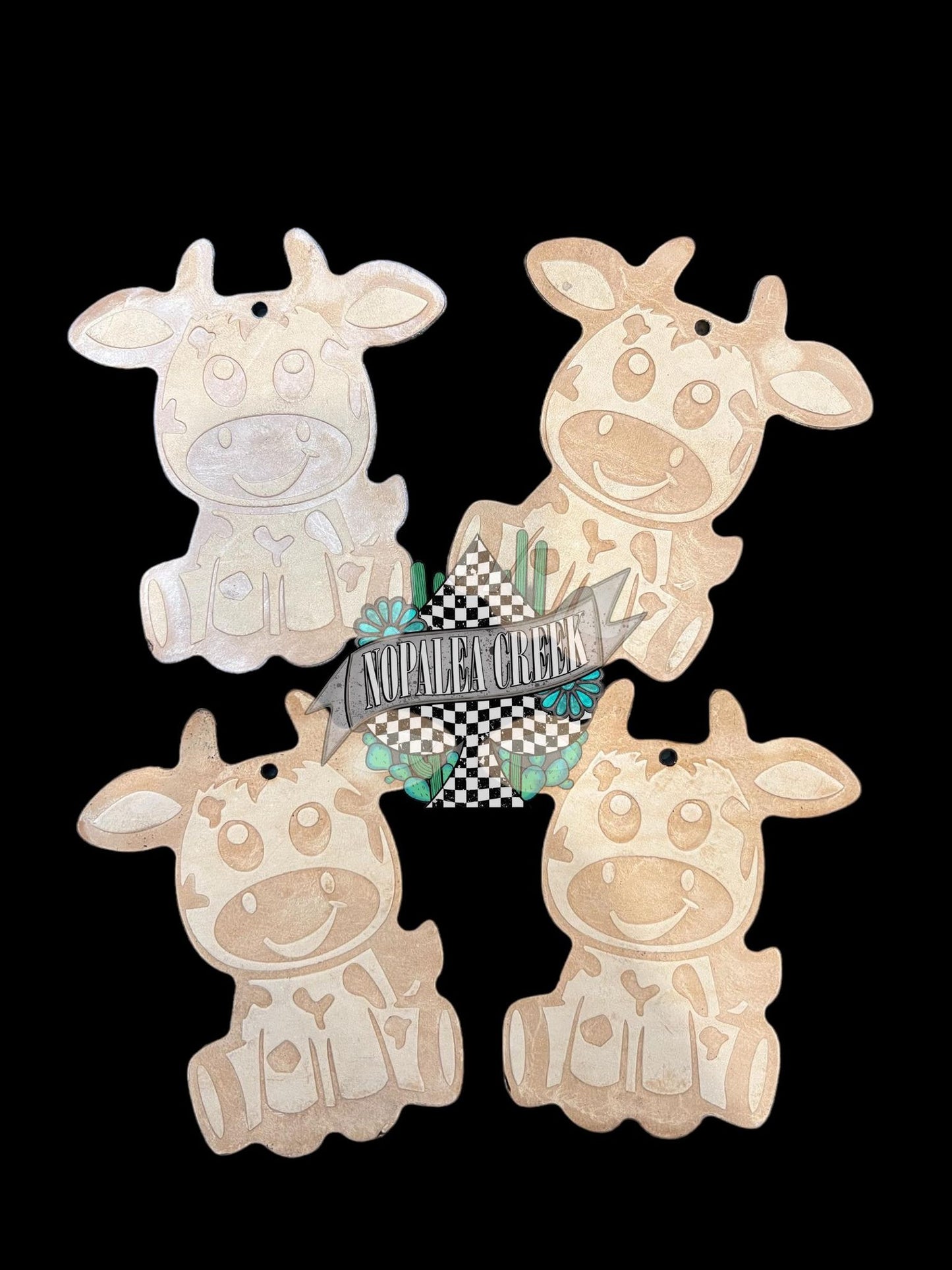 Cutie Moo Leather Charm (SET OF 4)