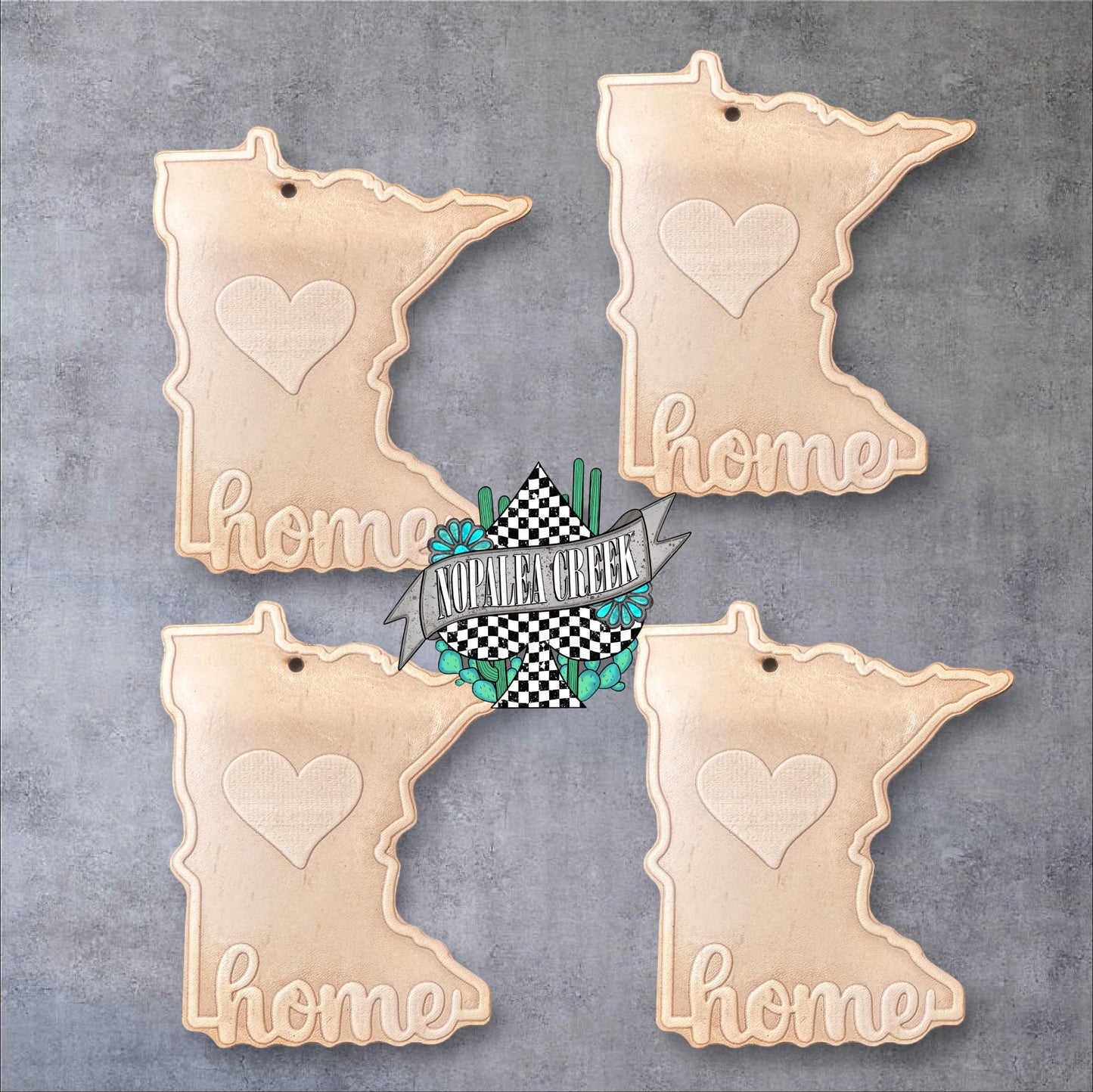Minnesota Home Leather Charms (SET OF 4)