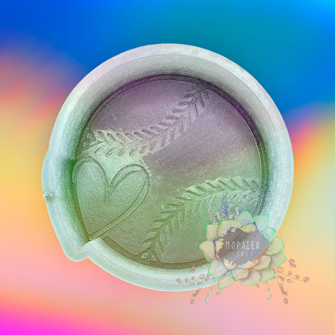Baseball Doodle Heart Silicone Mold