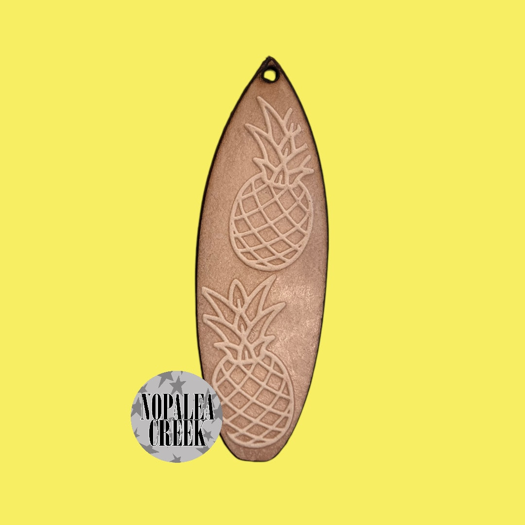 Pineapple Surfboard Leather Charms (SET OF 4)
