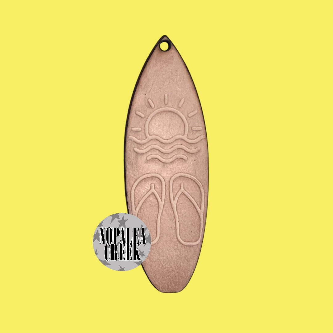 Beach Surfboard Leather Charms (SET OF 4)