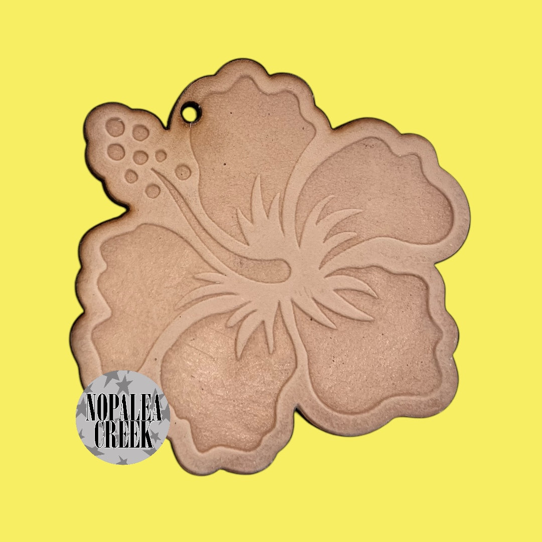 Hibiscus Leather Charms (SET OF 4)