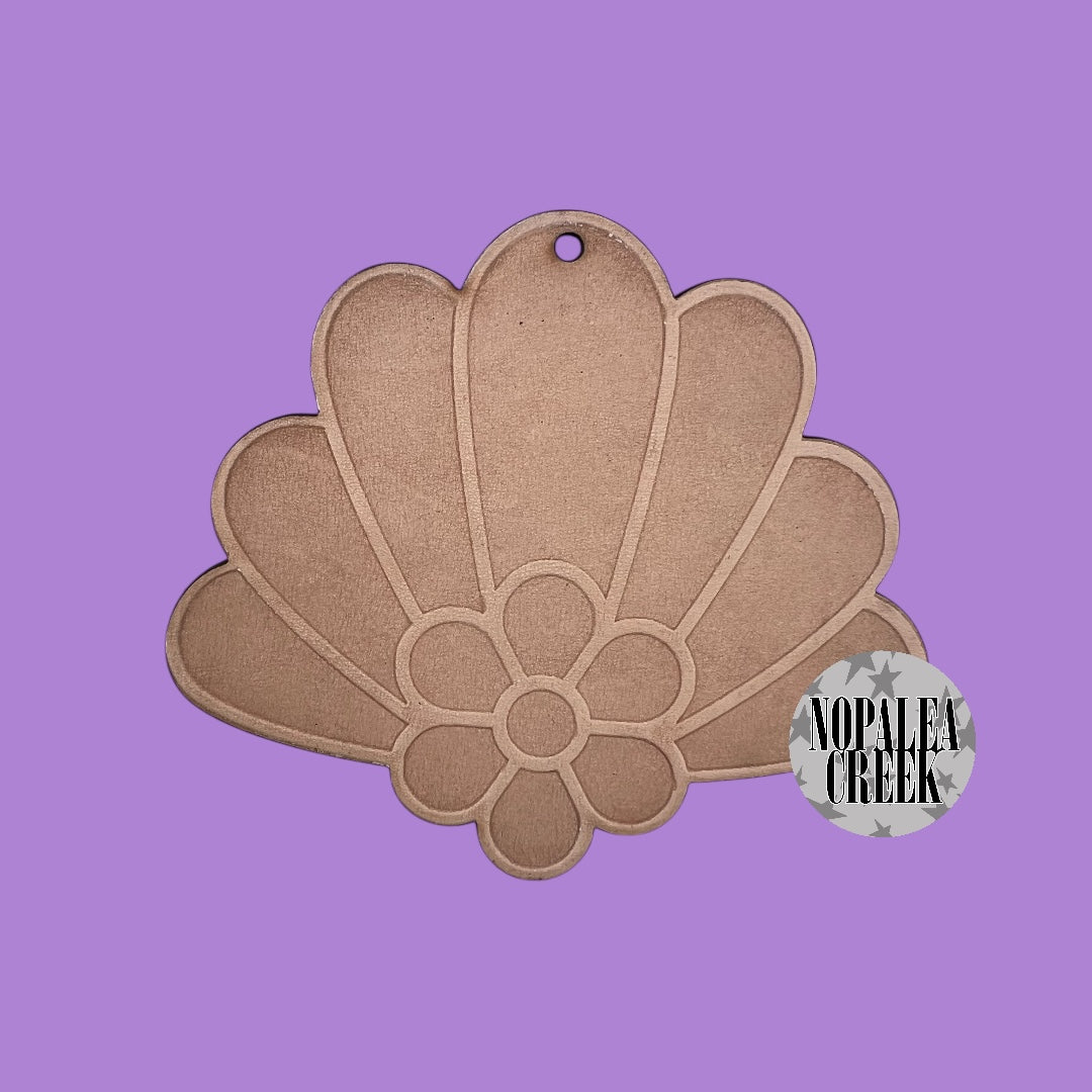 Floral Seashell Leather Charms (SET OF 4)