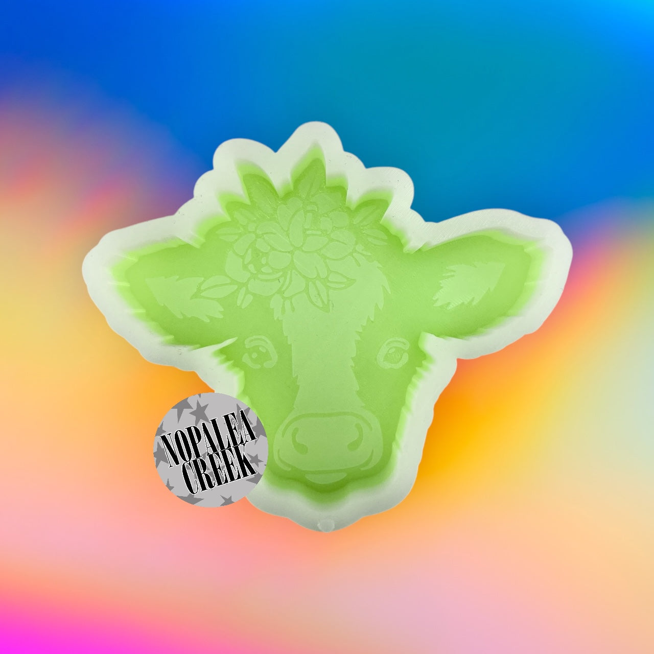 Floral Cow 2 Silicone Mold