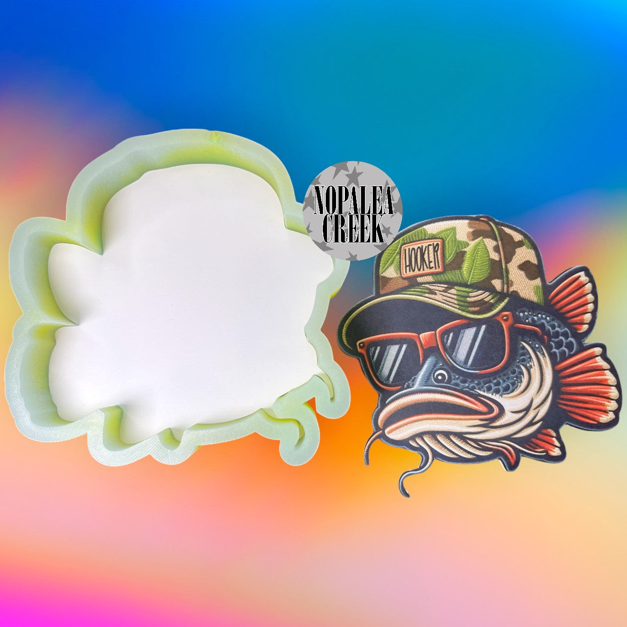 Hooker Fish Cardstock Silicone Mold