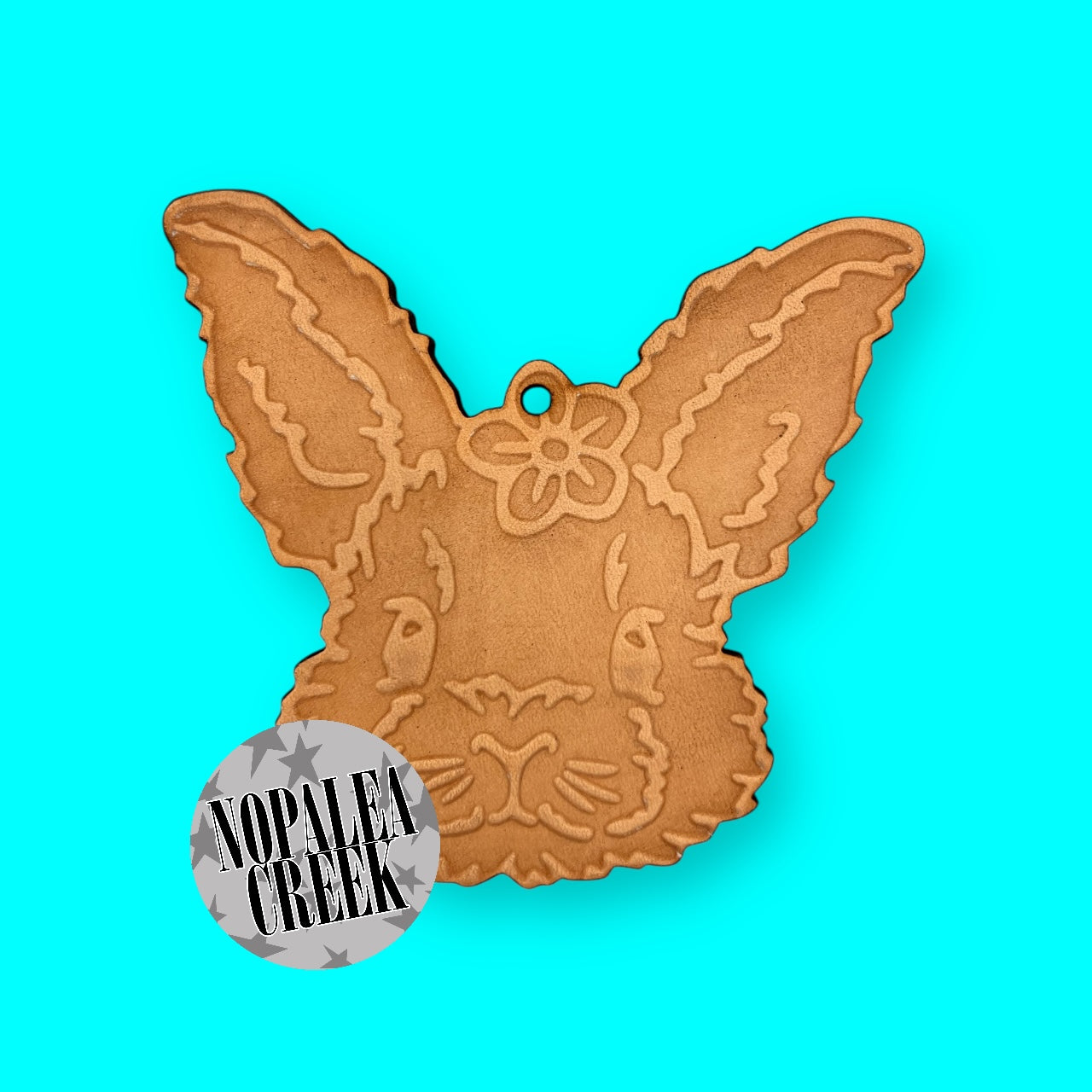 Furry Bunny Girl Face Leather Charms (SET OF 4)