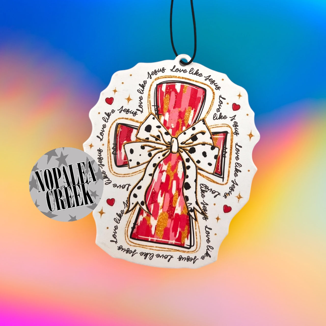 Love Like Jesus Cross/Polka Bow