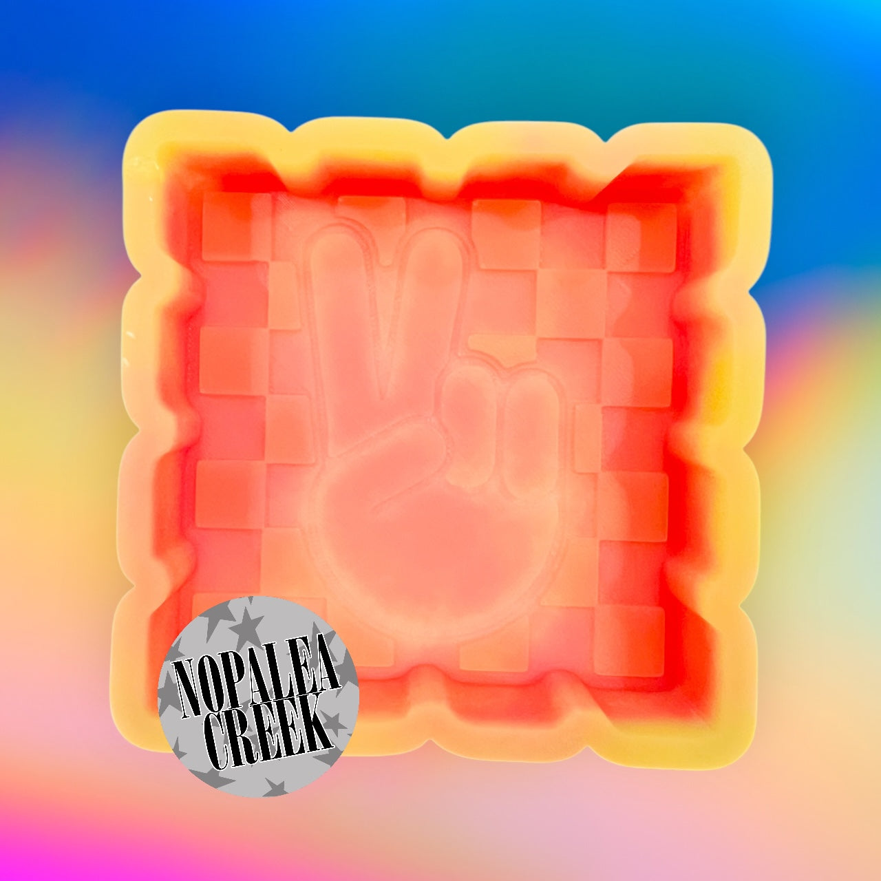 Checkered Peace Silicone Mold