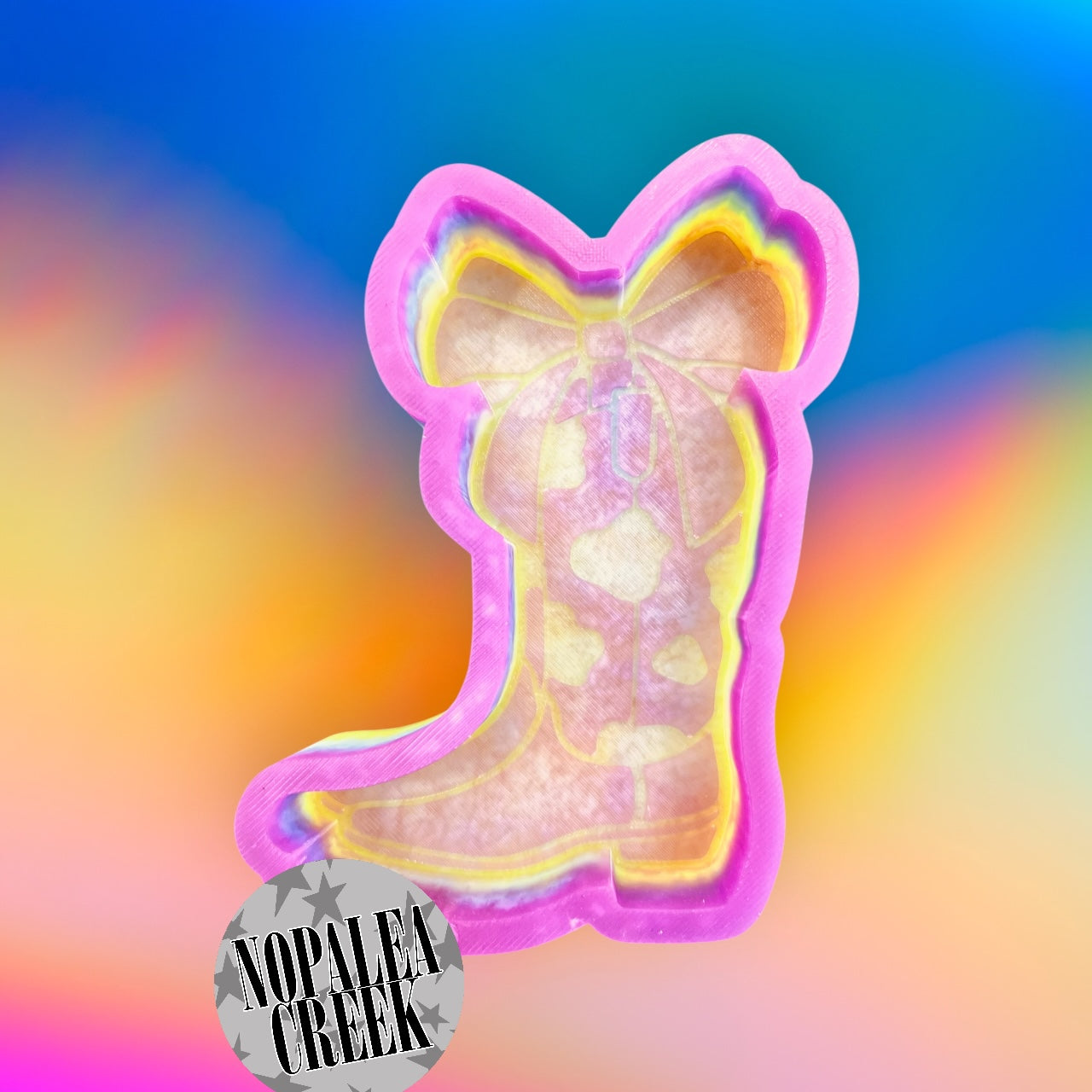 Coquette Cow Print Boots Silicone Mold