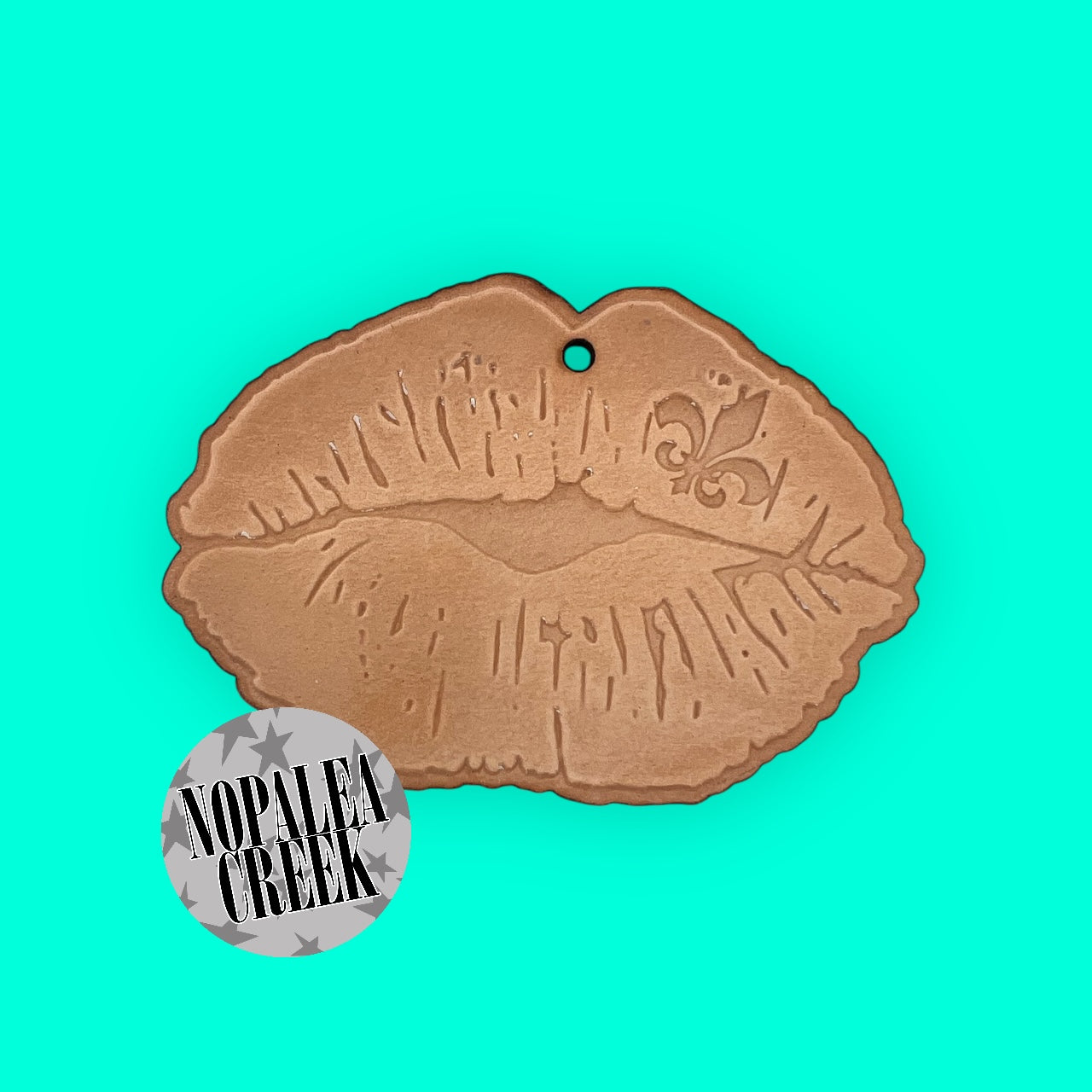 Mardi Gras Lips Leather Charms (SET OF 4)