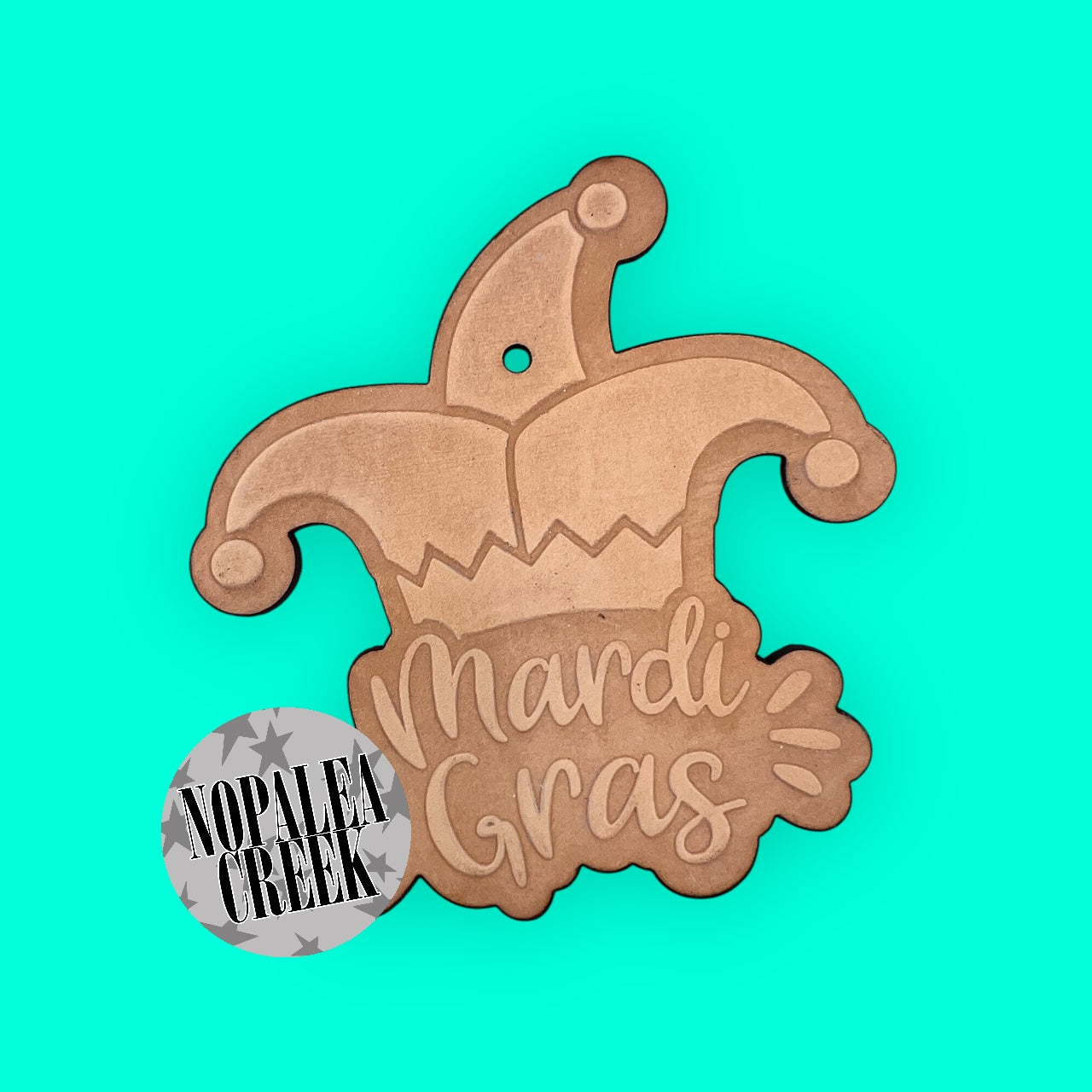 Mardi Gras Hat Leather Charms (SET OF 4)