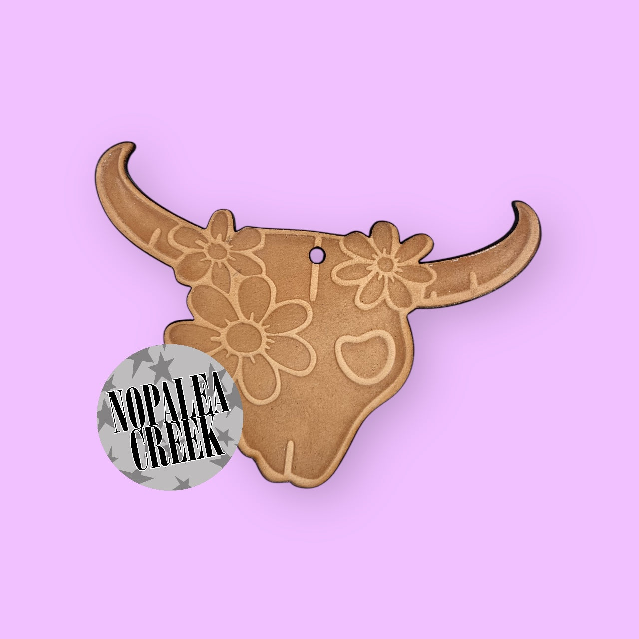 Retro Cow Skull Leather Charms (SET OF 4)