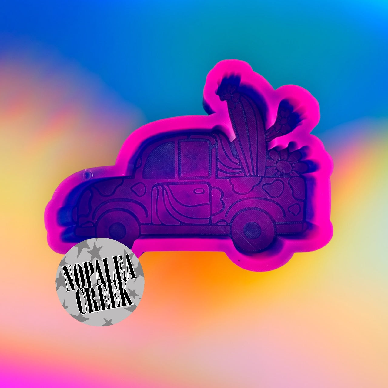 Western Groovy Truck Silicone Mold
