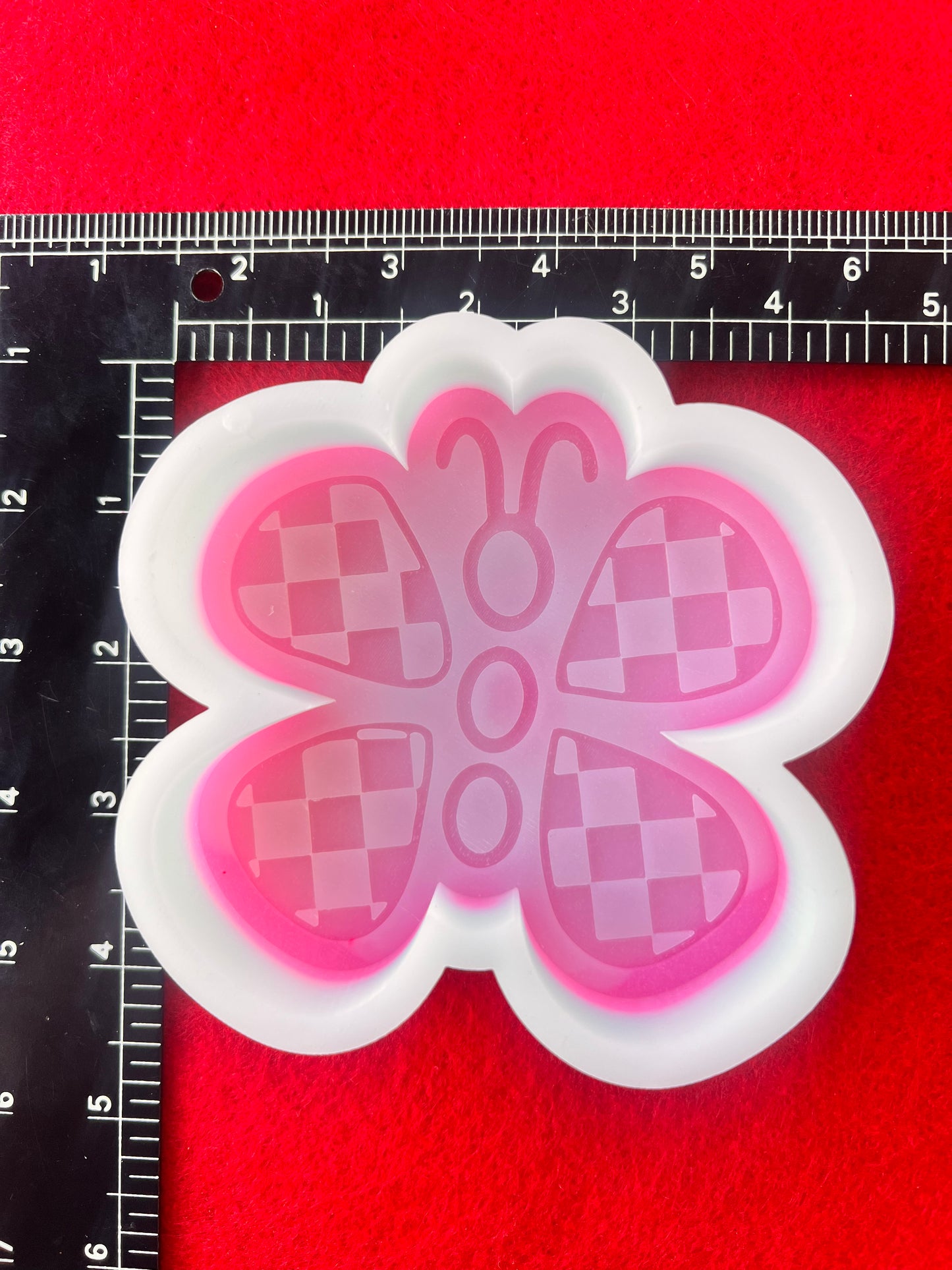 Checkered Butterfly 2 Silicone Mold