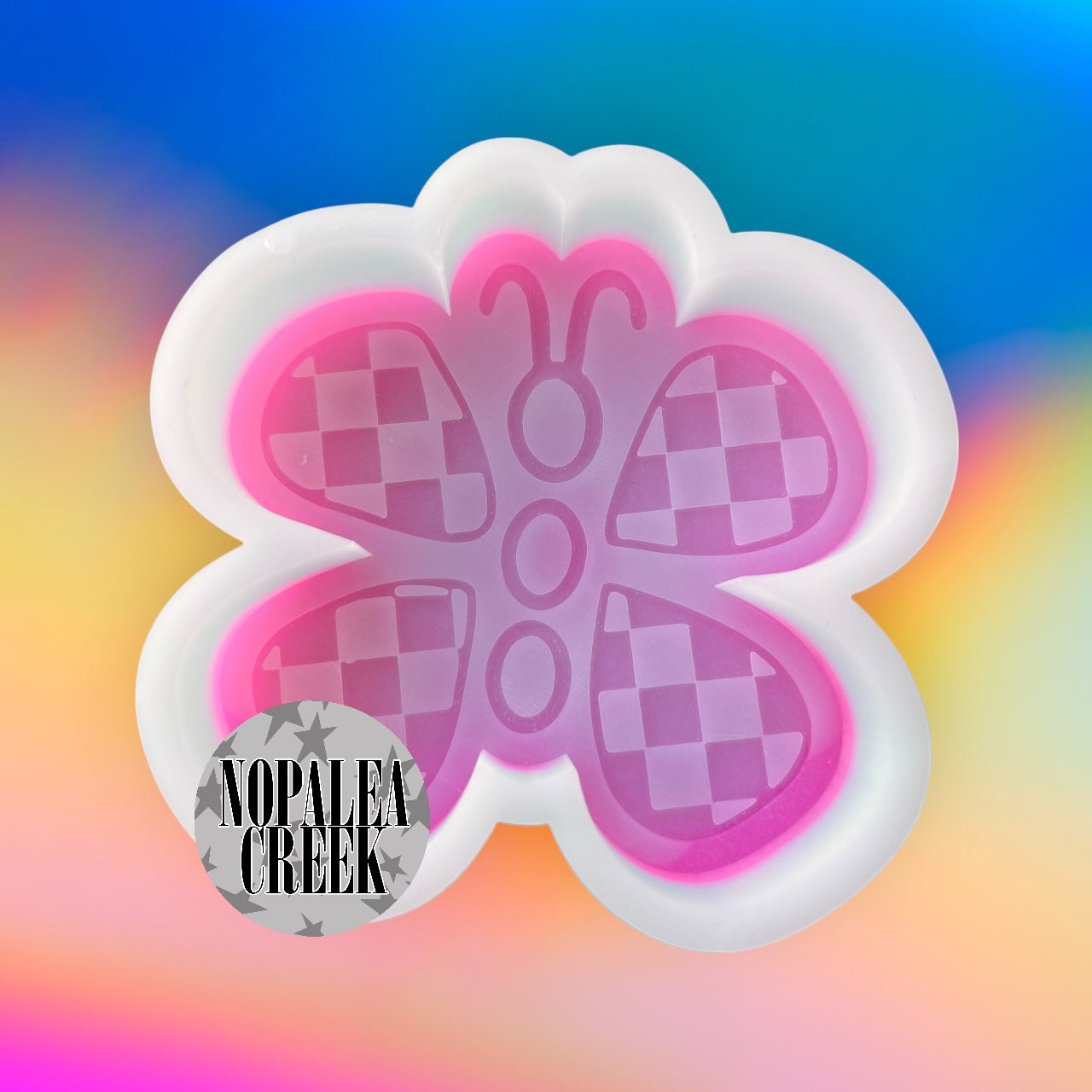 Checkered Butterfly 2 Silicone Mold