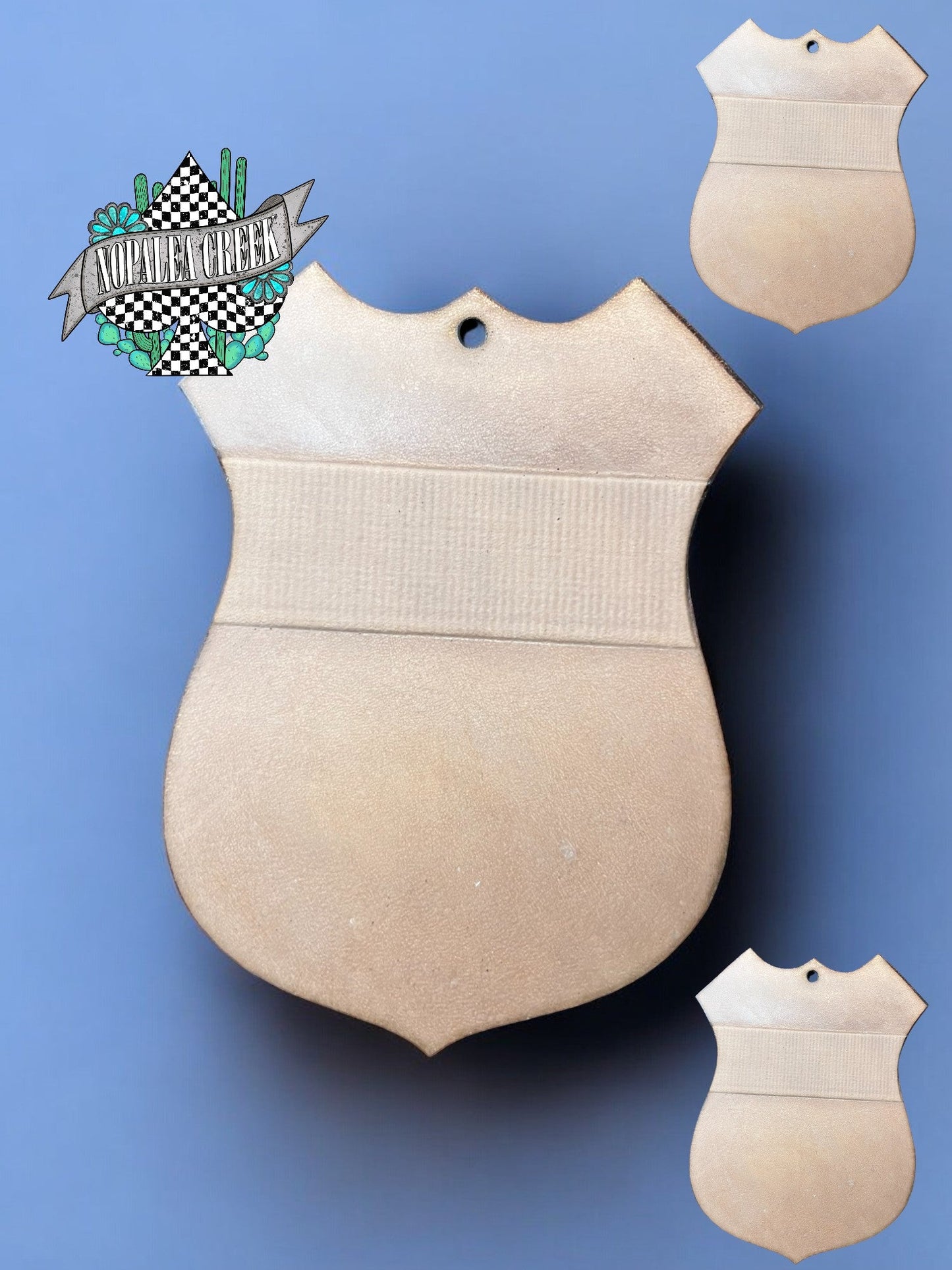 Simple Badge Leather Charms (SET OF 4)