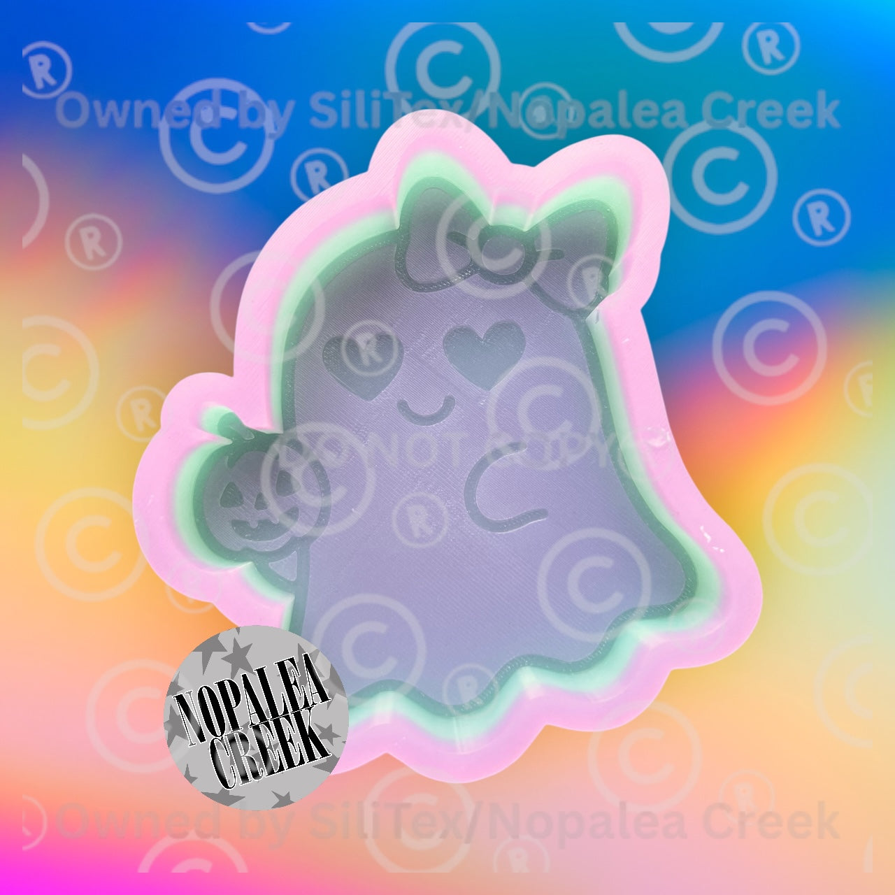 Cute Ghost Bow/Pumpkin Silicone Mold©