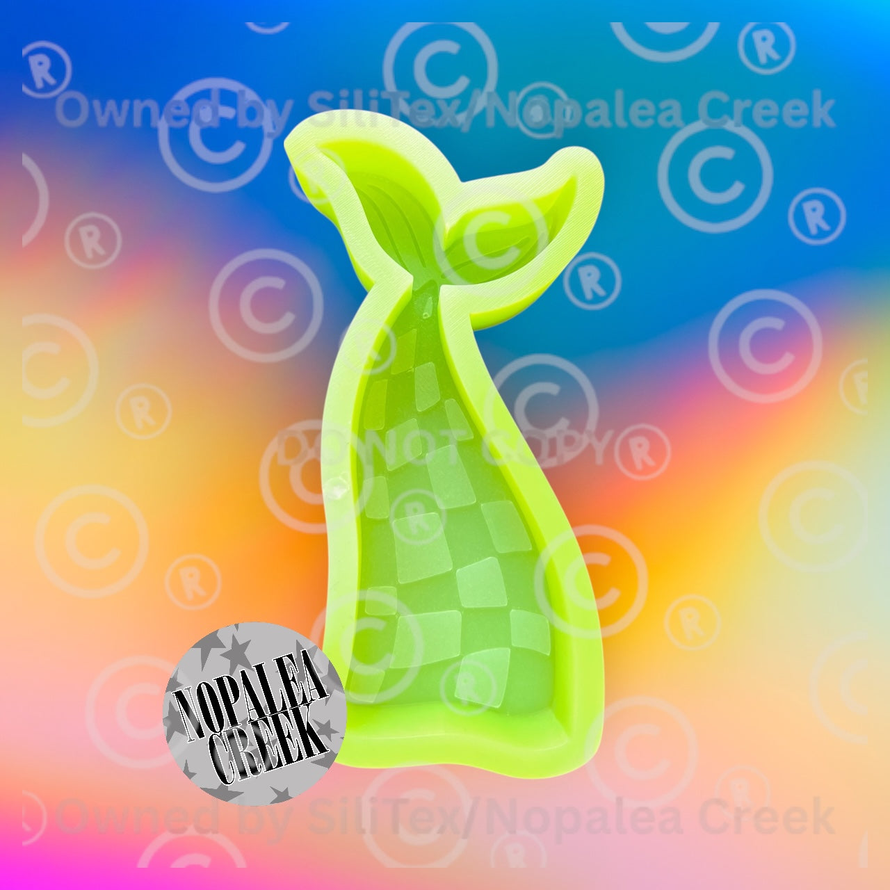 Checkered Mermaid Tail Silicone Mold