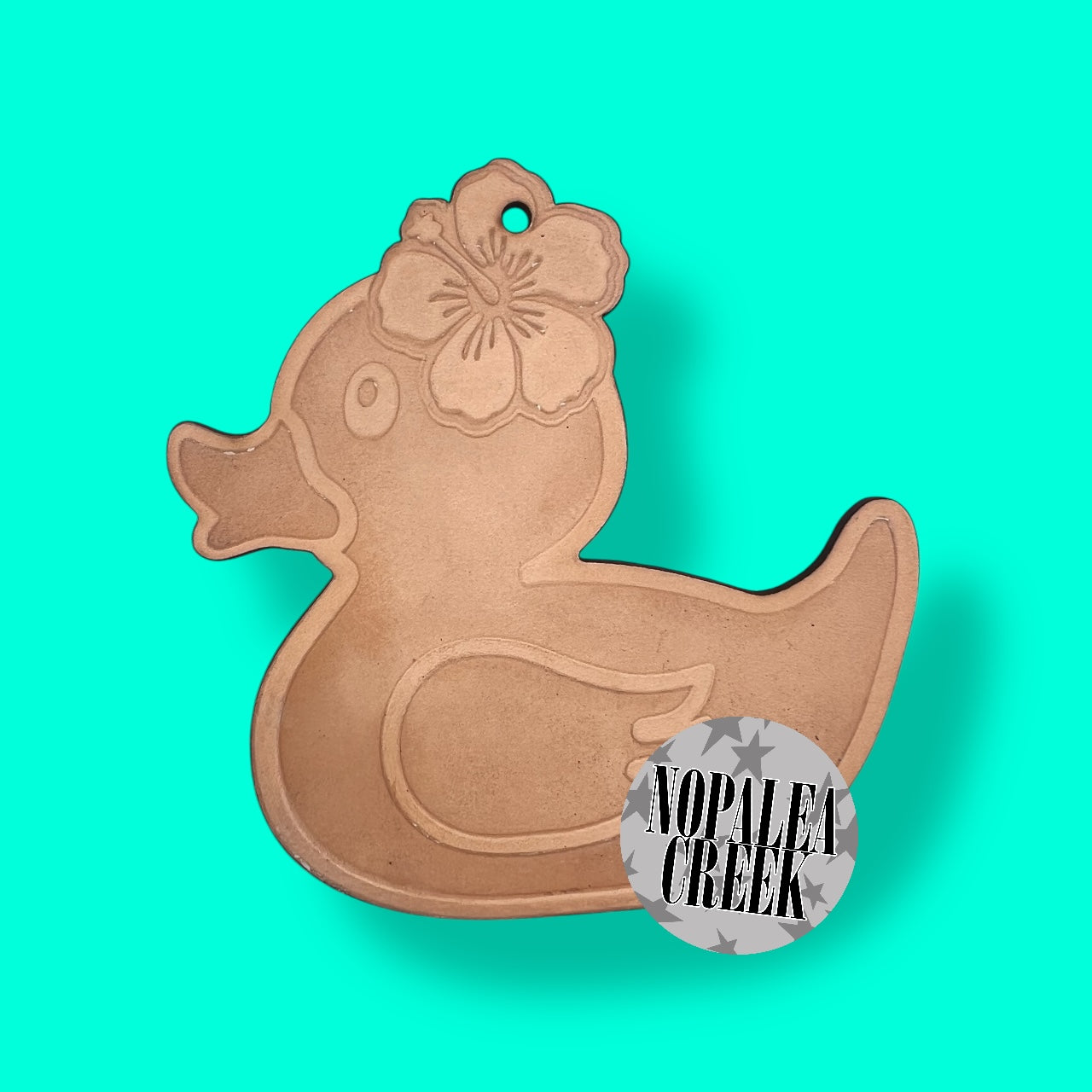 Hibiscus Duck Leather Charms (SET OF 4)