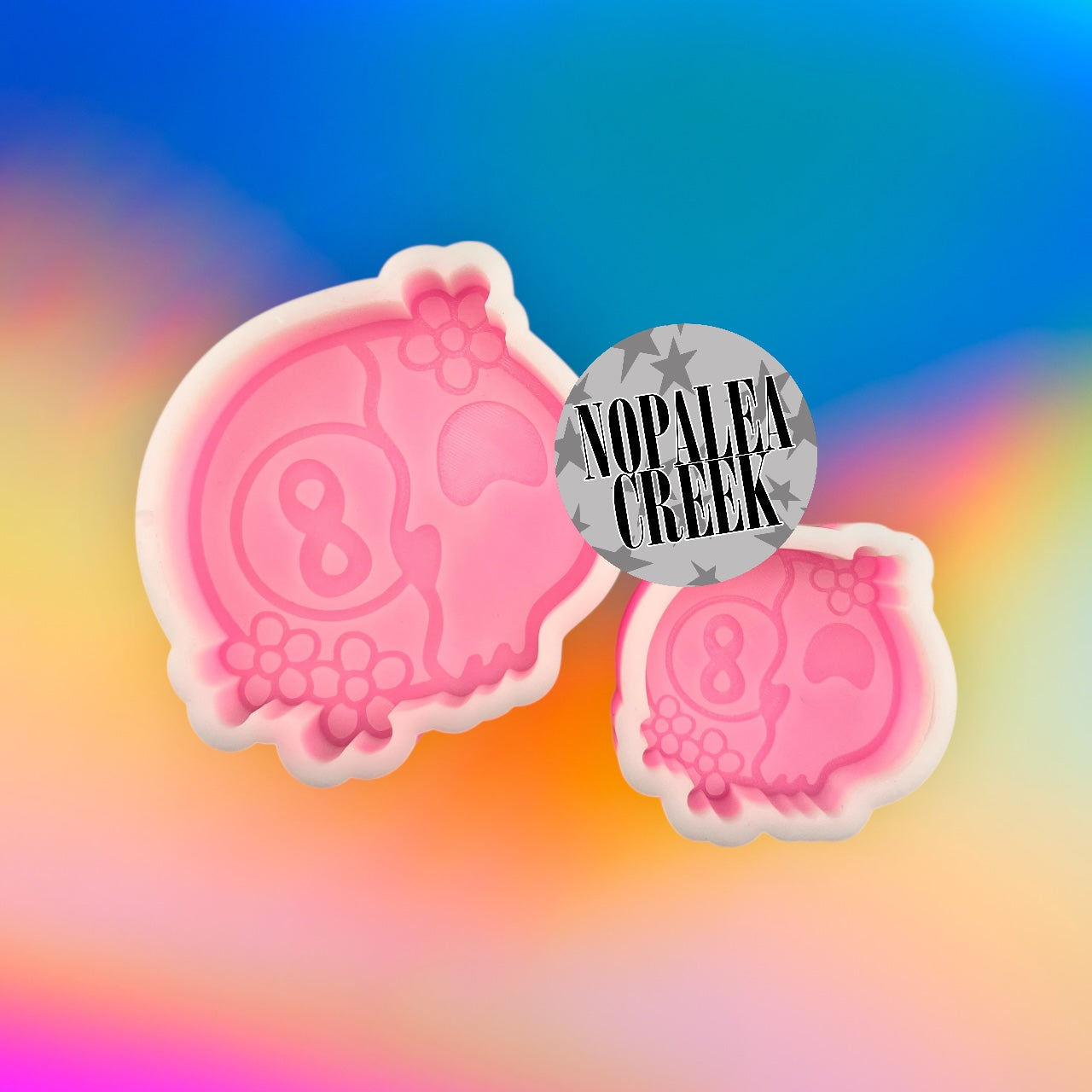 Retro Skull 8 Ball Silicone Mold