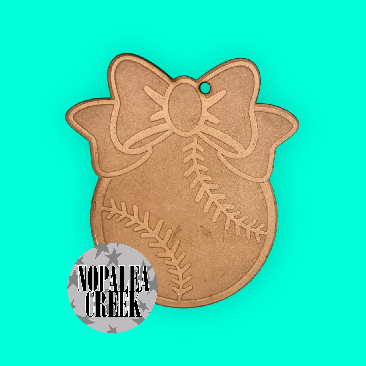 Baseball & Bow Leather Charms (SET OF 4)