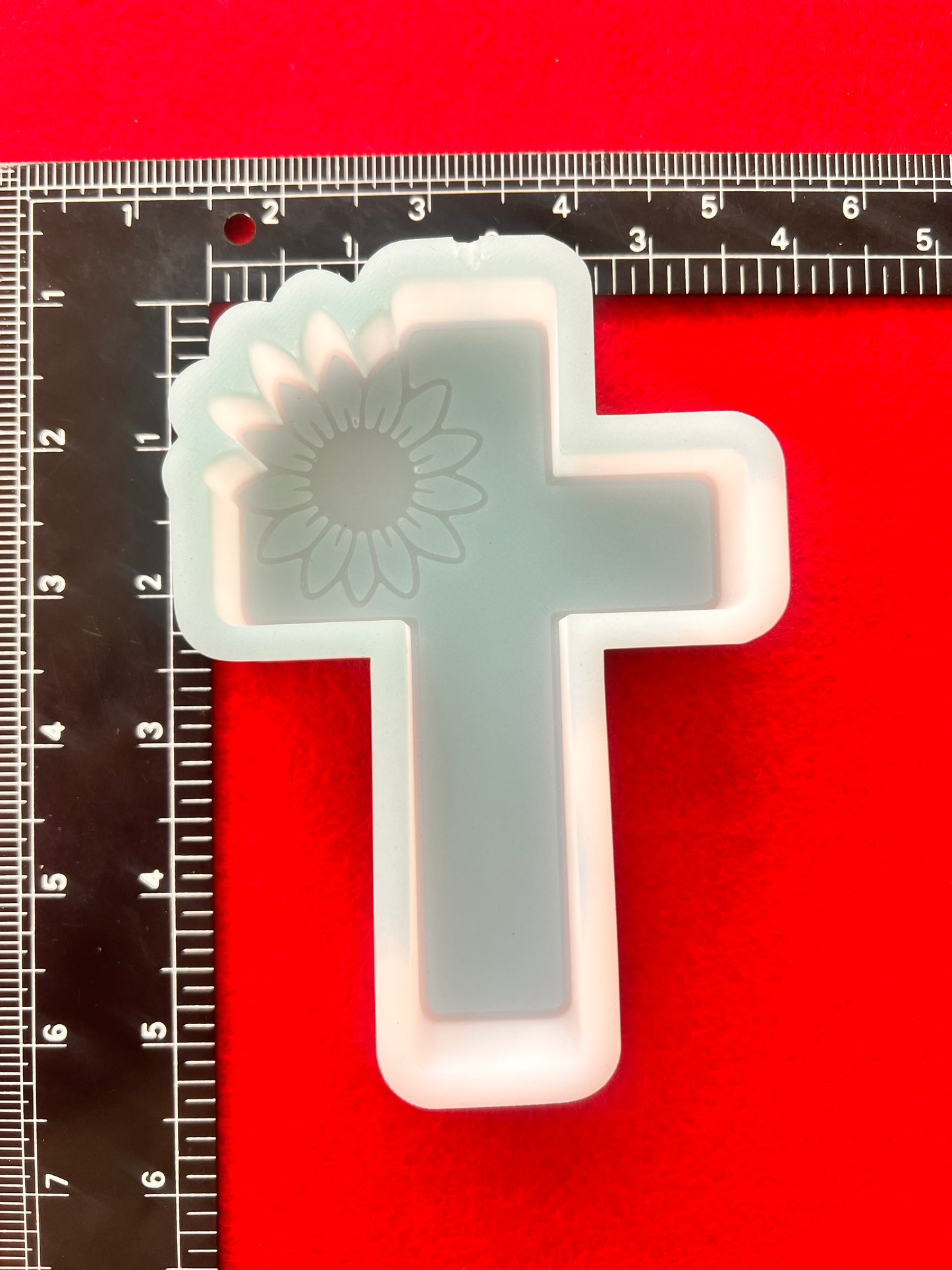 Simple Sunflower Cross Silicone Mold©