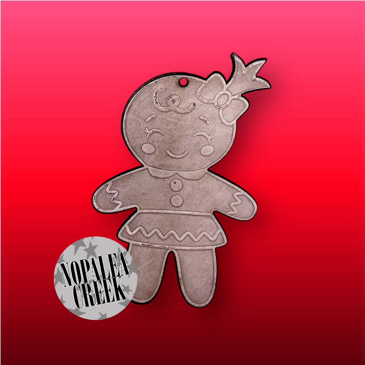 Gingerbread Girl Leather Charms (SET OF 4)