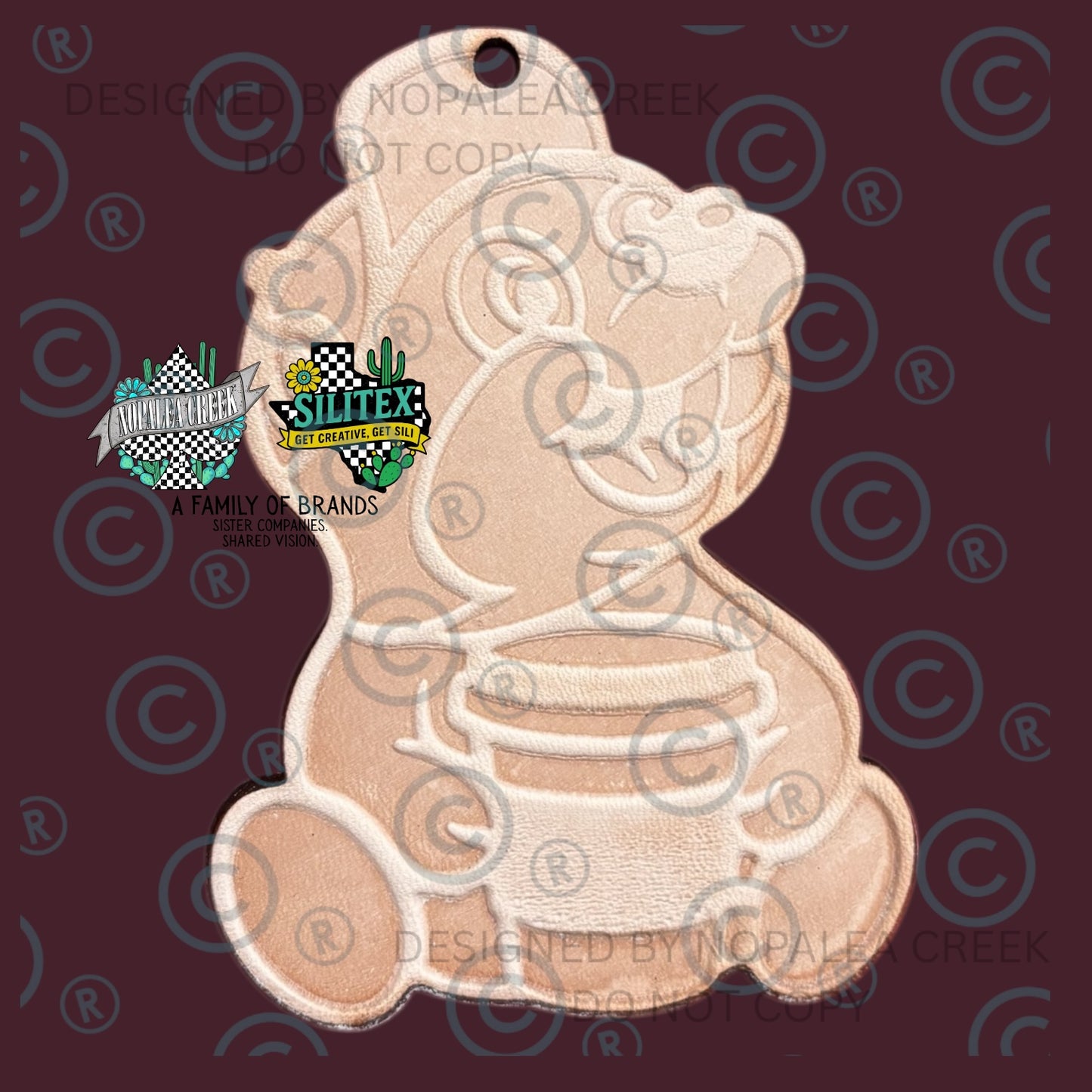 Beaver Coffee Leather Charms (SET OF 4)