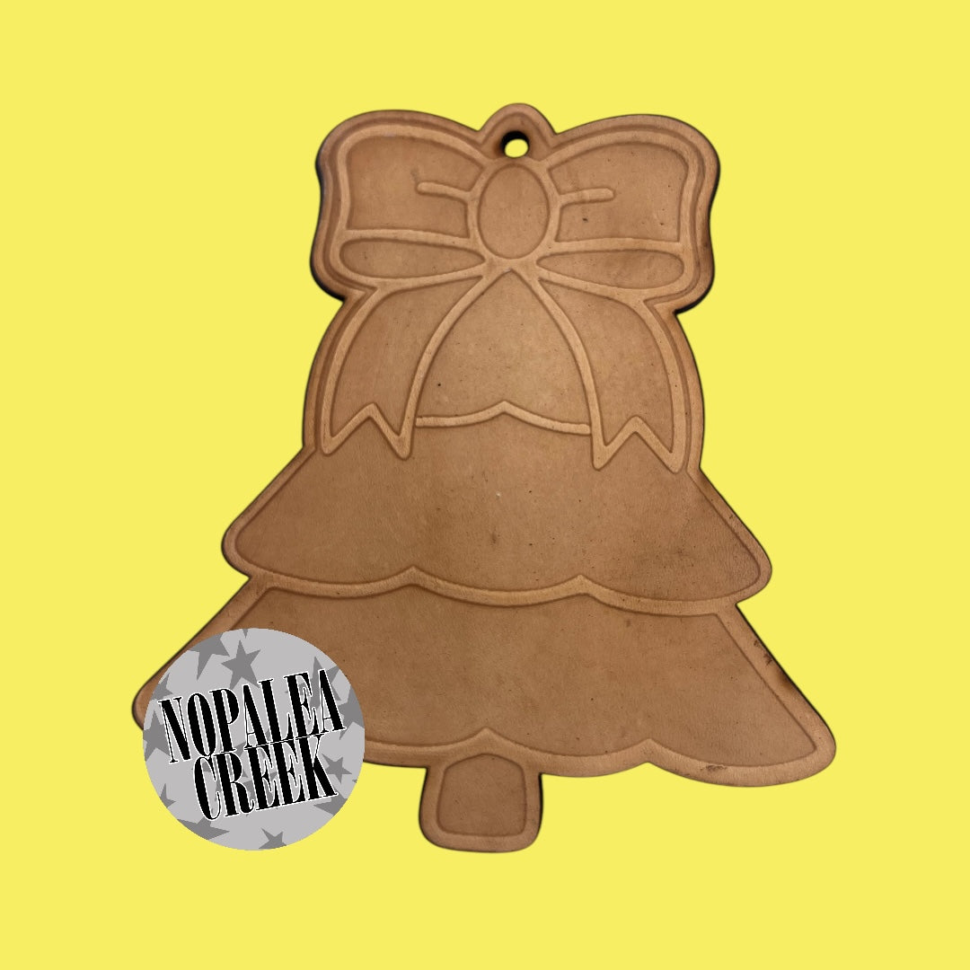 Scalloped Tree Leather Charms (SET OF 4)