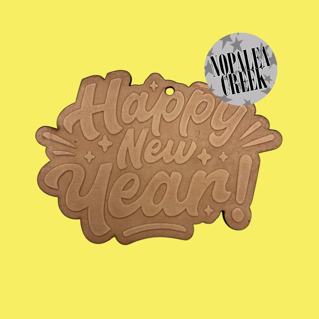 Happy New Year Leather Charms (SET OF 4)