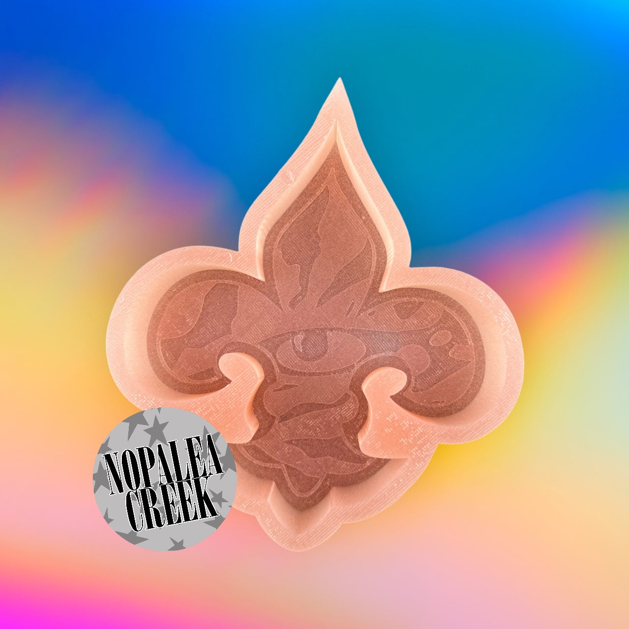 Fleur de Lis Tiger Eye Silicone Mold