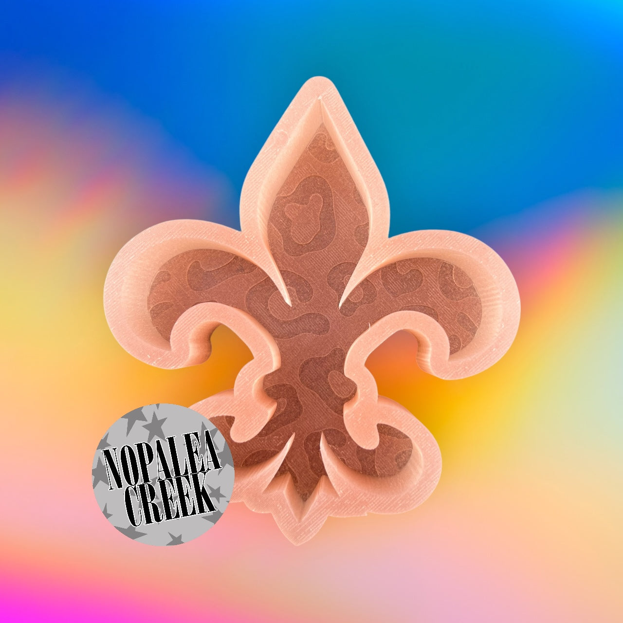 Cheetah Fleur de Lis Silicone Mold