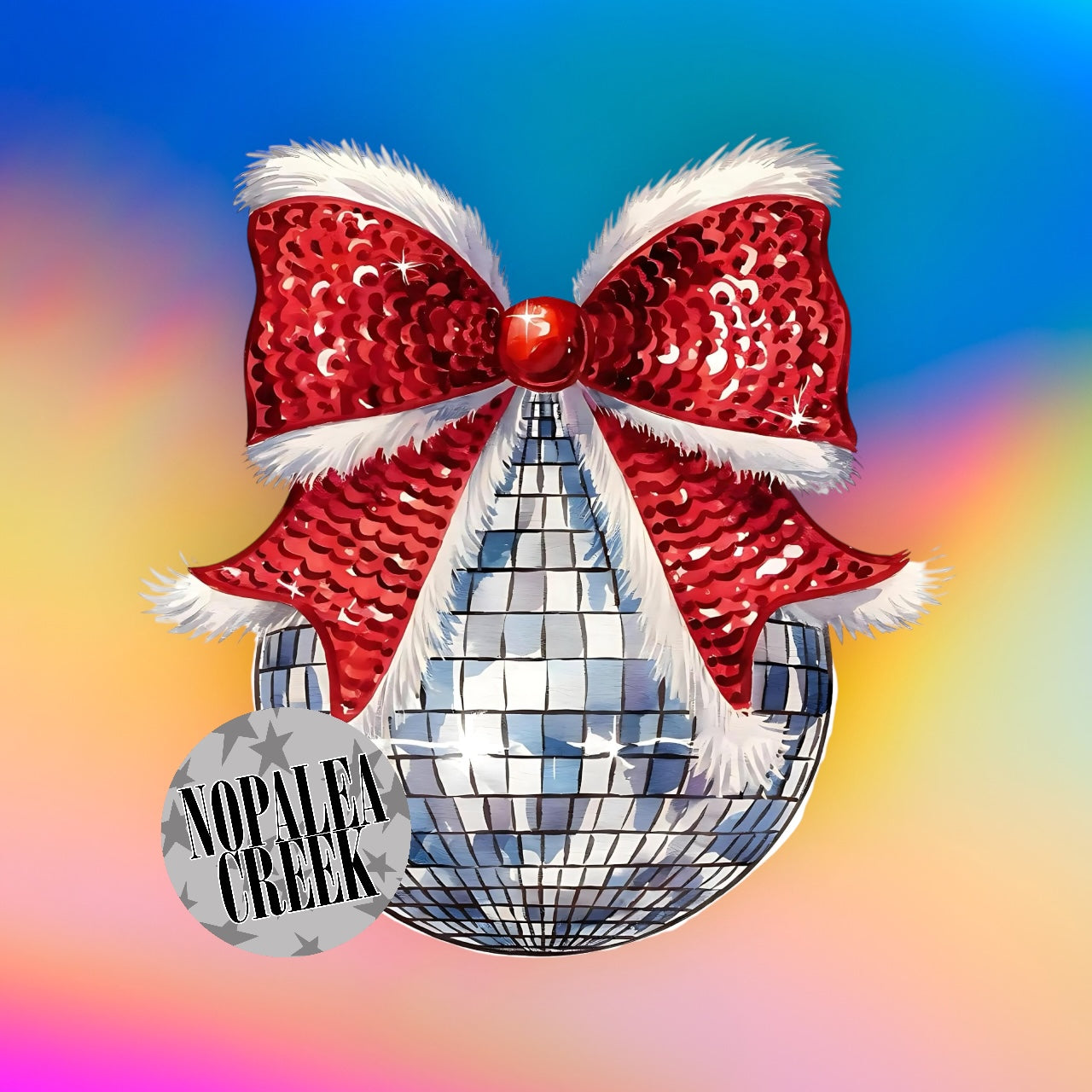 Disco Santa Bow Cardstock Silicone Mold