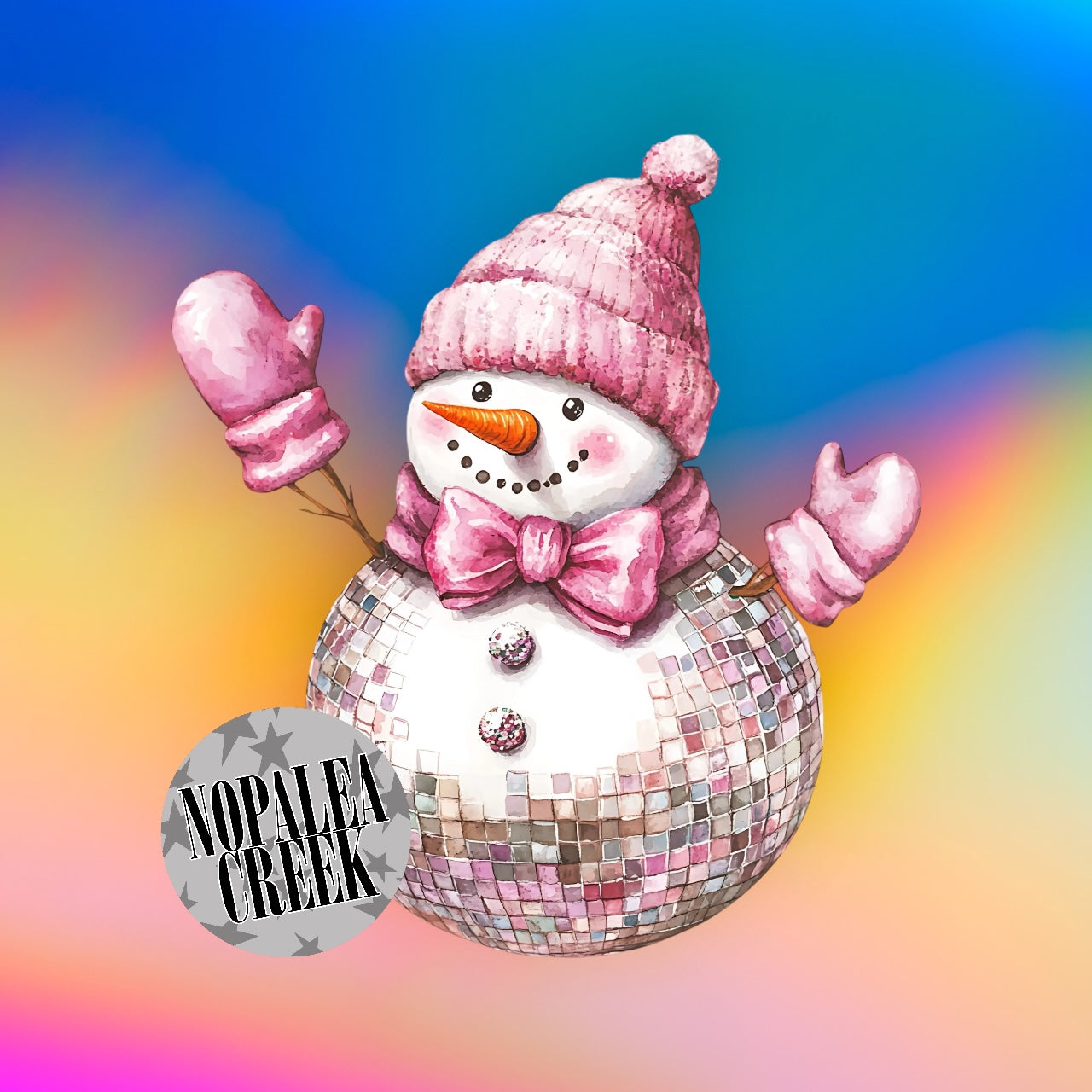 Pink Snowman Christmas Cardstock Silicone Mold