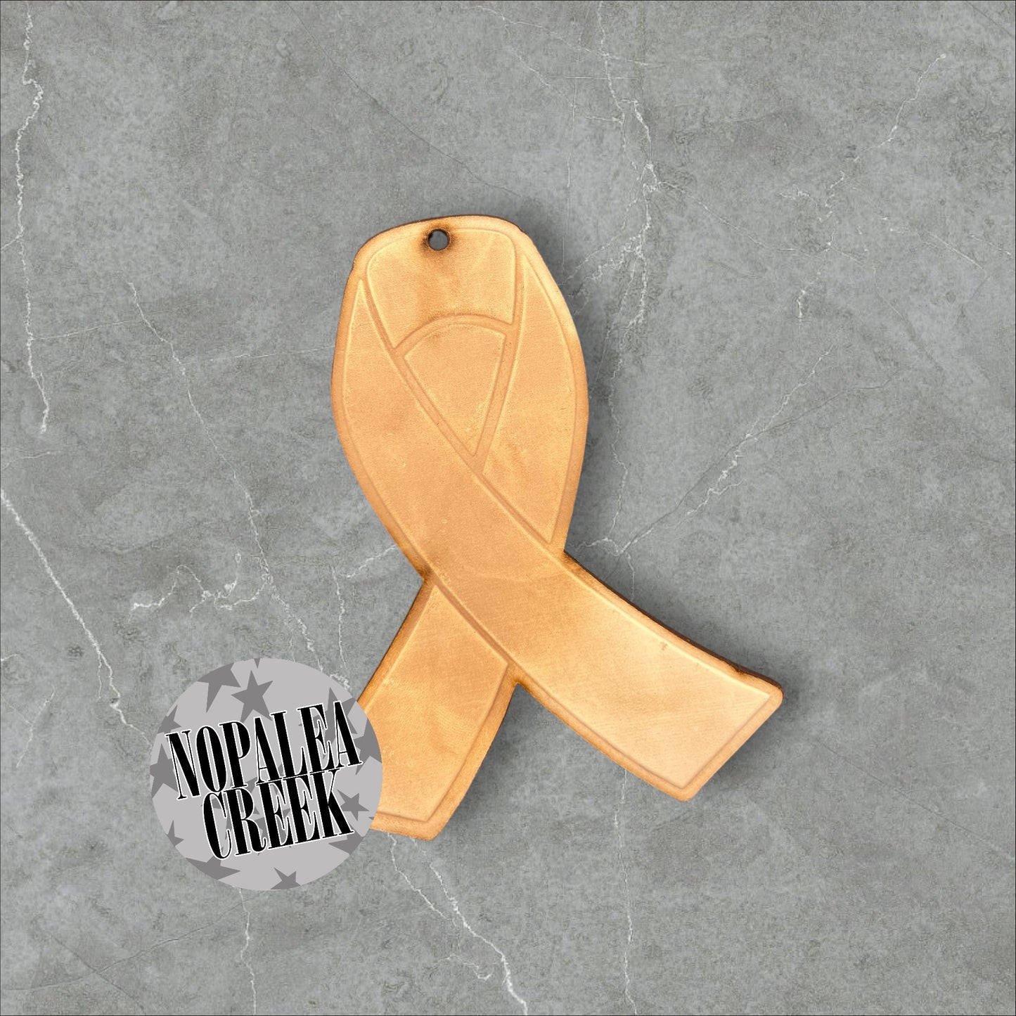 Breast Cancer Ribbon Leather Charms (SET OF 4)