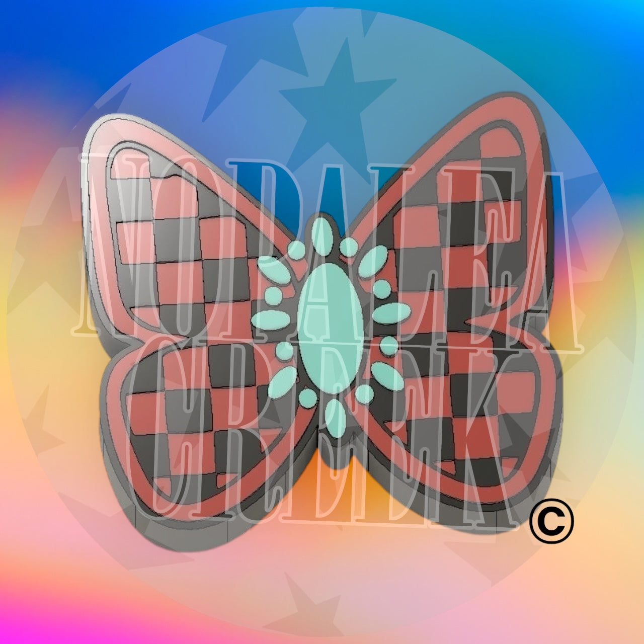 Checkered Butterfly Silicone Mold©