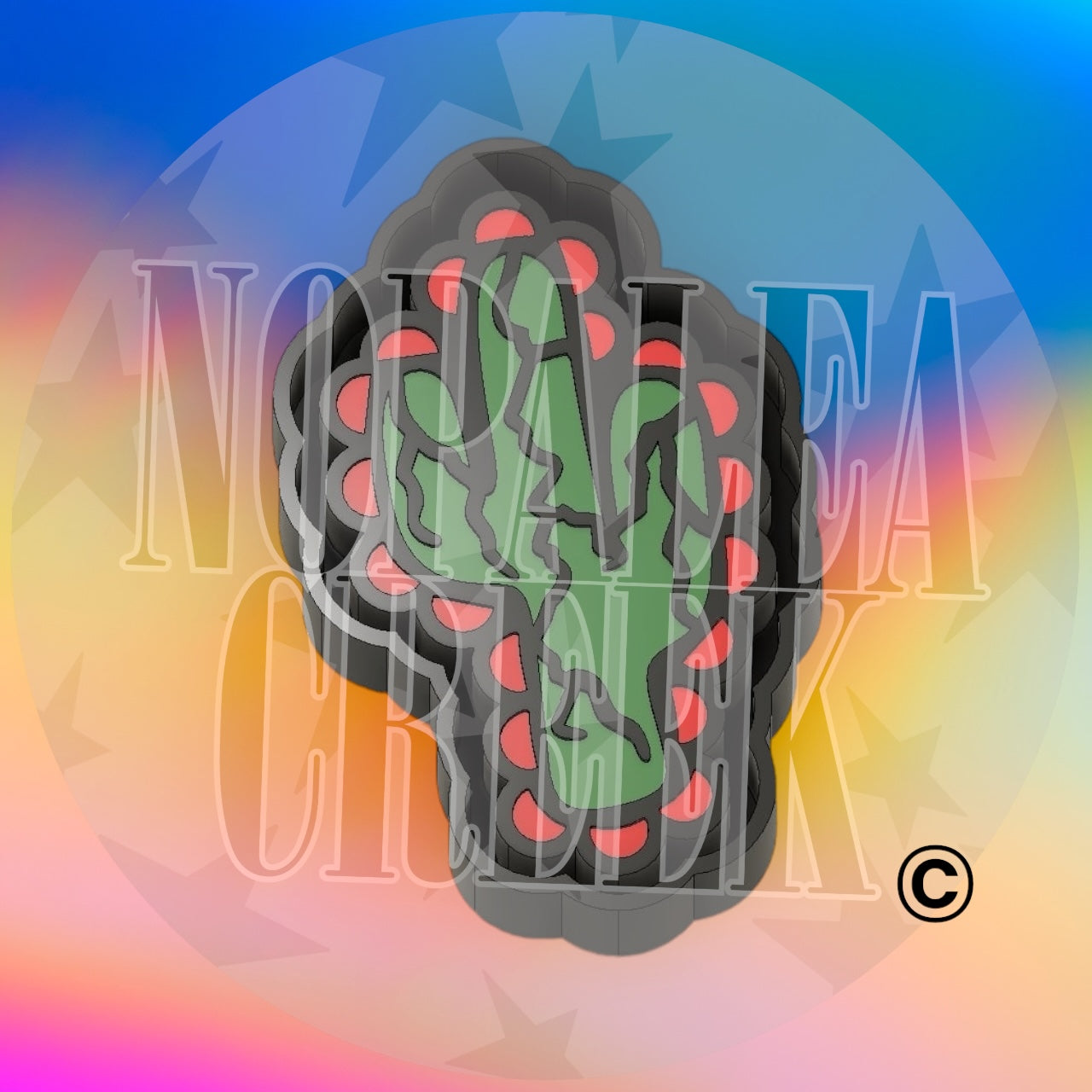 Turq. Cactus Concho Silicone Mold©