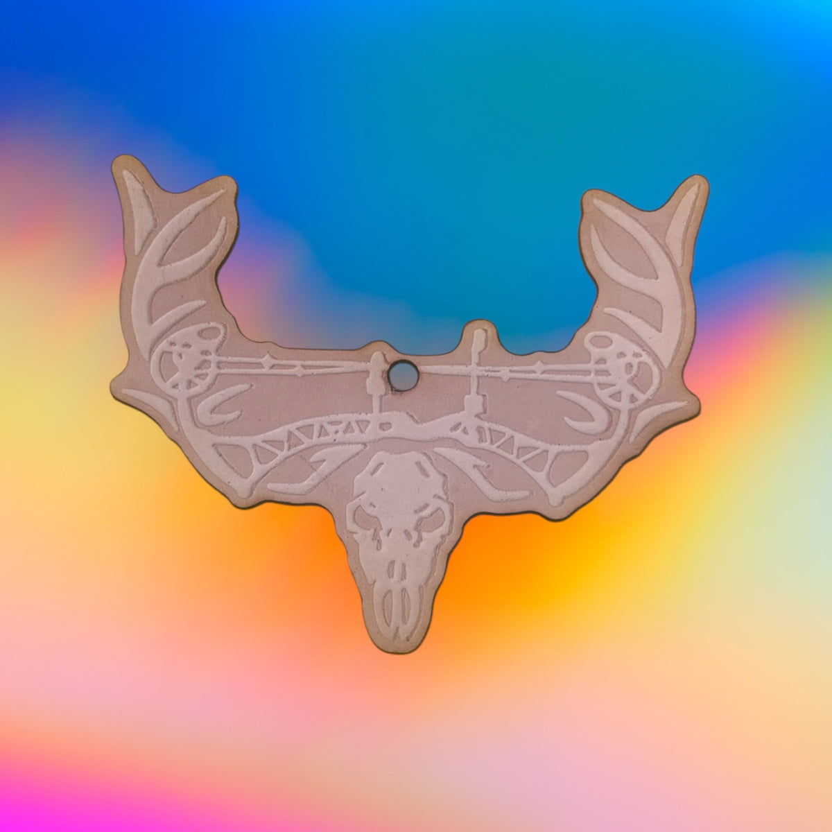 Hunting Bow Skull Leather Cutouts